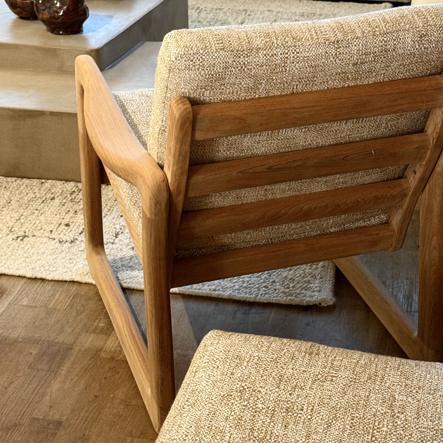 Paire de fauteuil avec repose-pieds 2