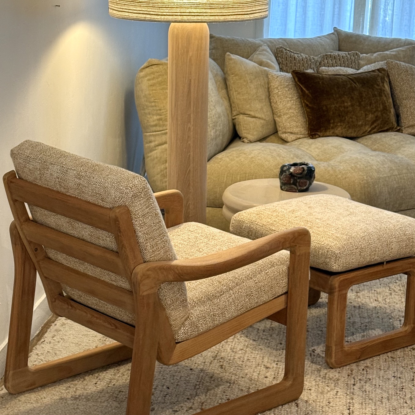 Paire de fauteuil avec repose-pieds 4