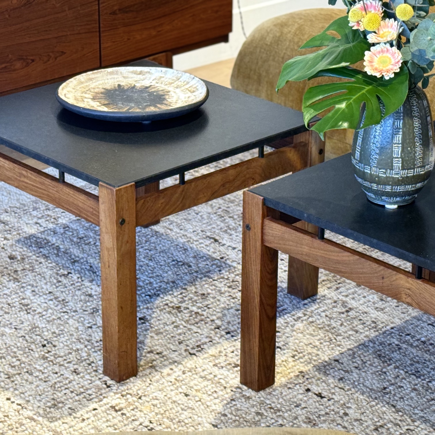 Paire de tables palissandre - Pièce Unique 1