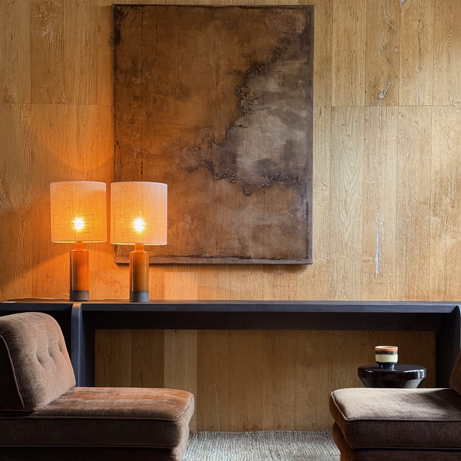 Toile abstraite marron - Pièce Unique 5