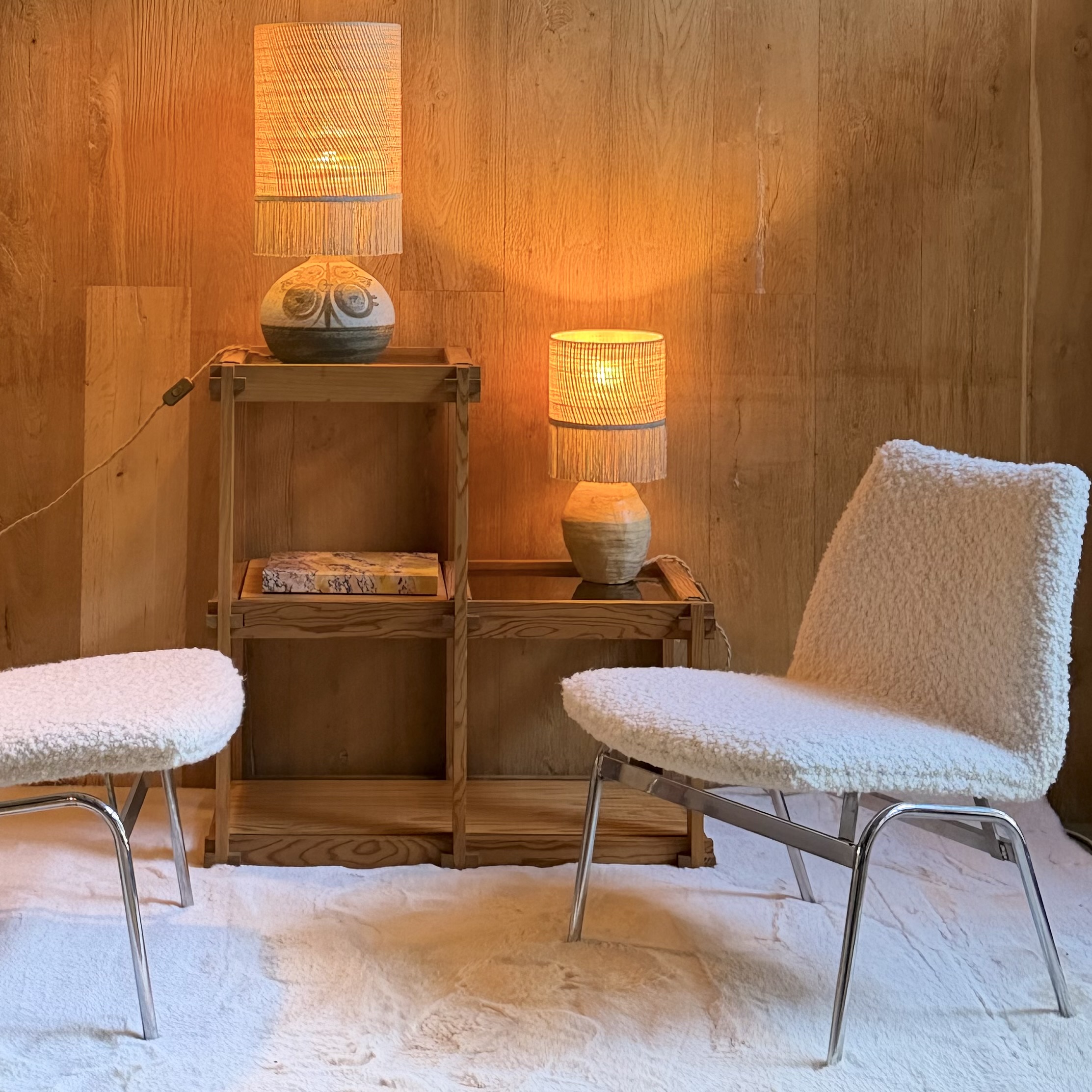 Paire de fauteuils chromé - Pièce Unique 1