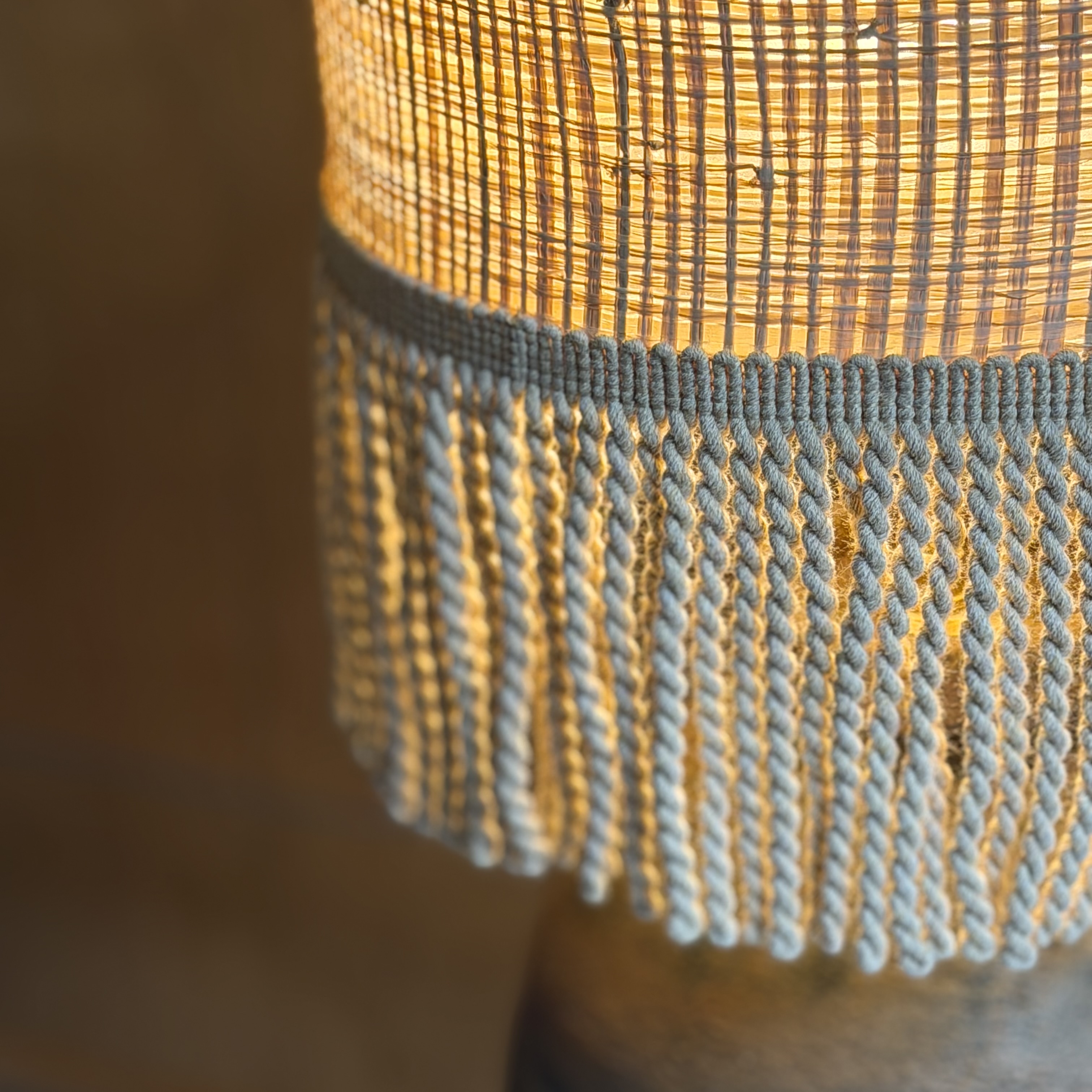 Lampe à franges naturel - Pièce Unique 2