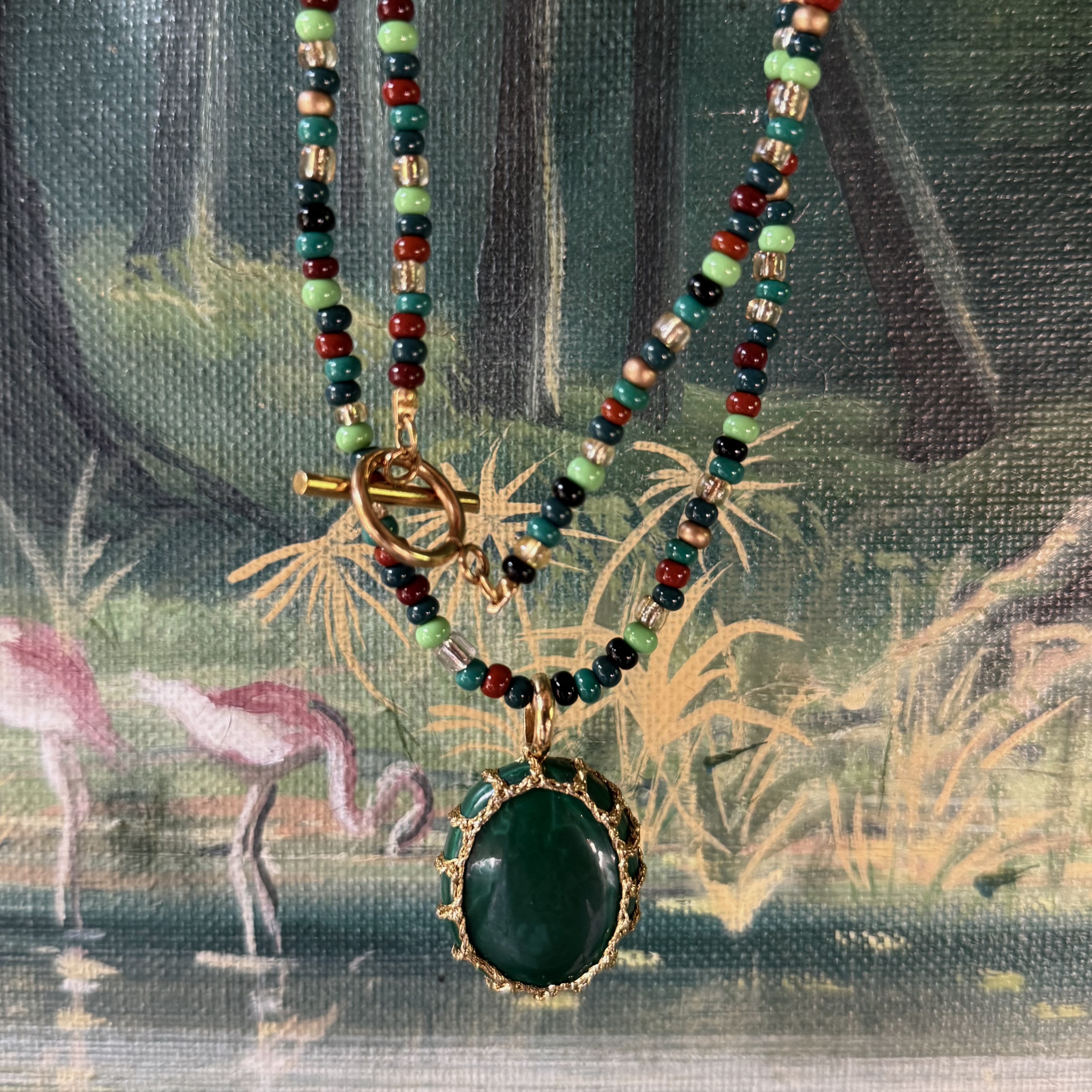 Pendentif Pierre émeraude 1