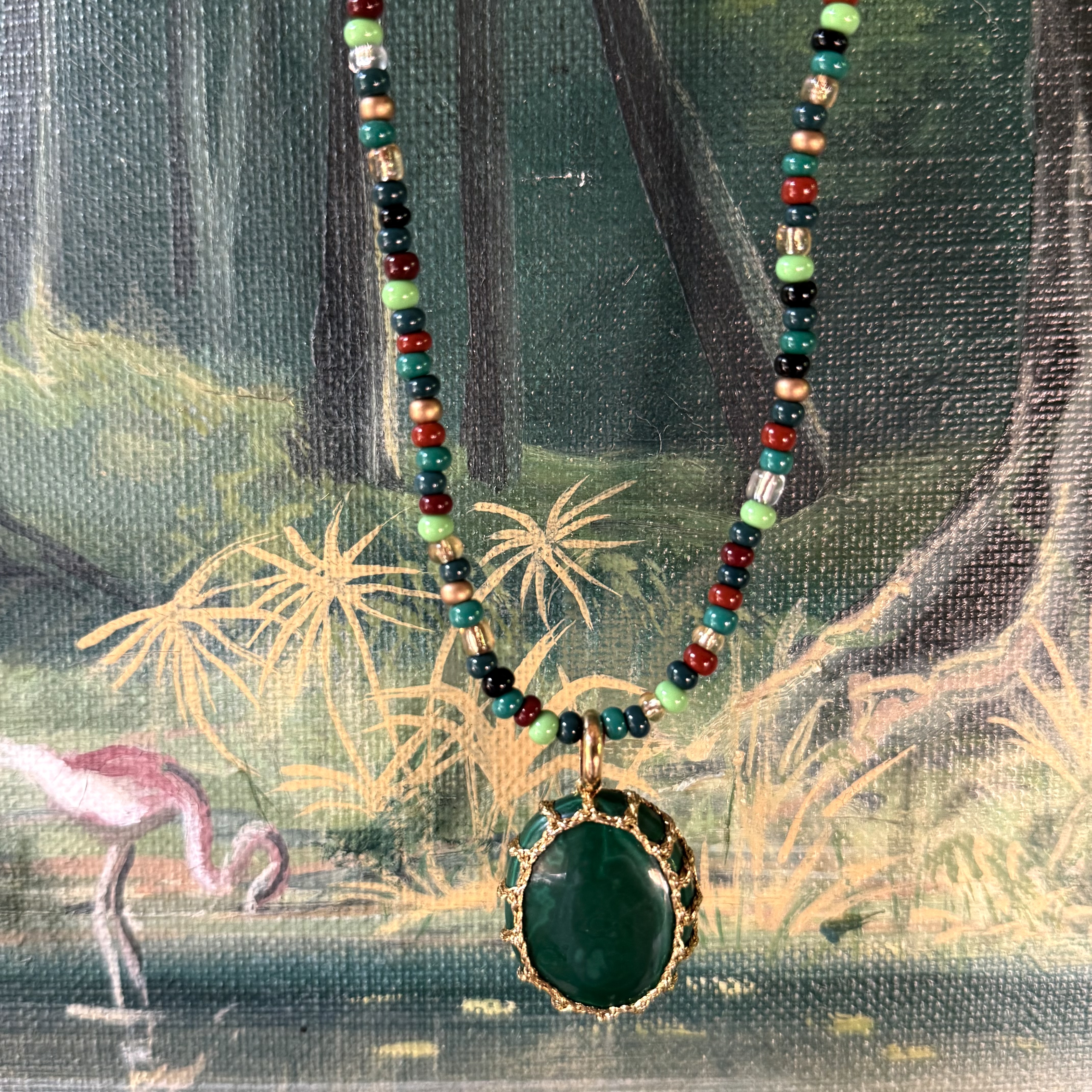 Pendentif Pierre émeraude 3