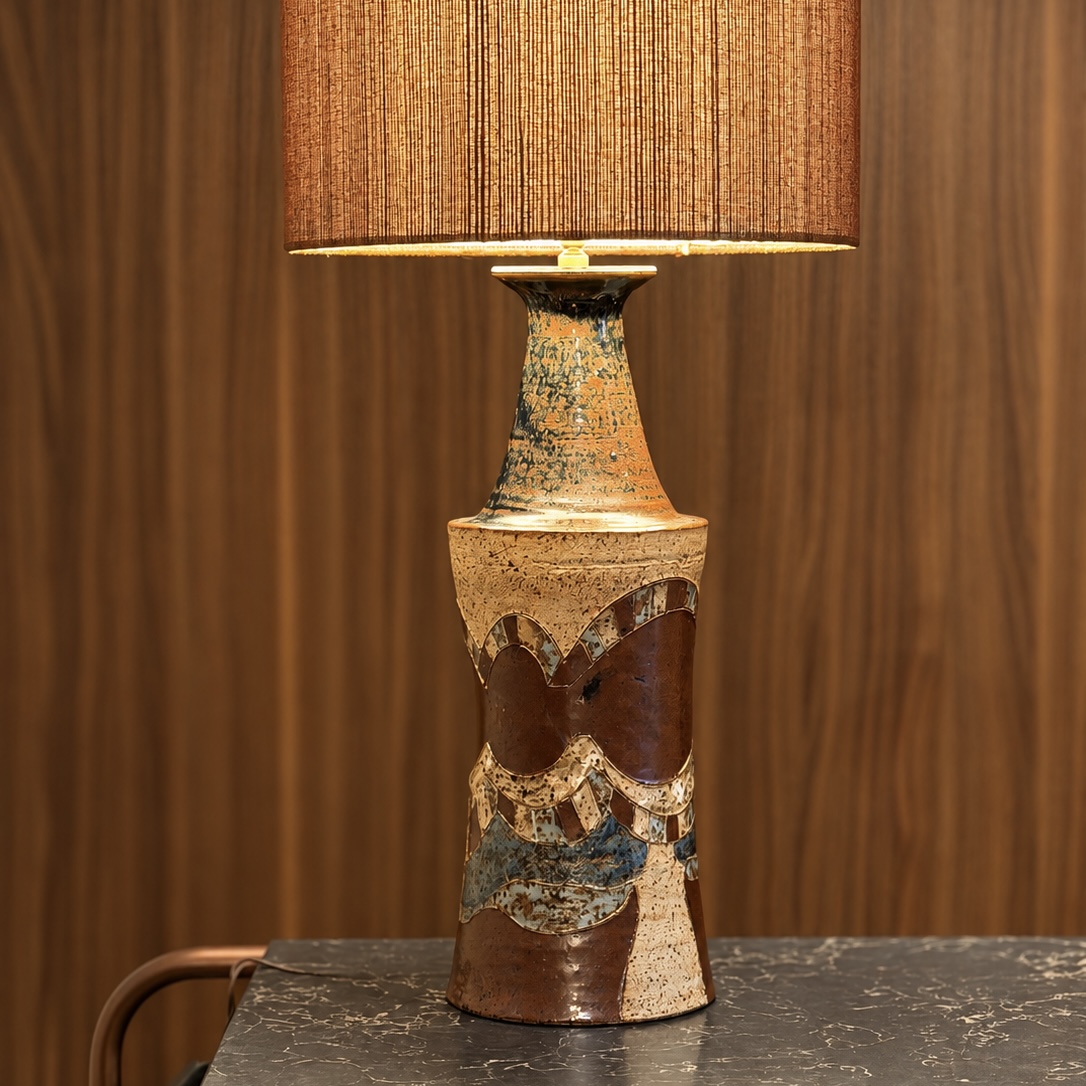 Lampe marron céramique - Pièce Unique 1