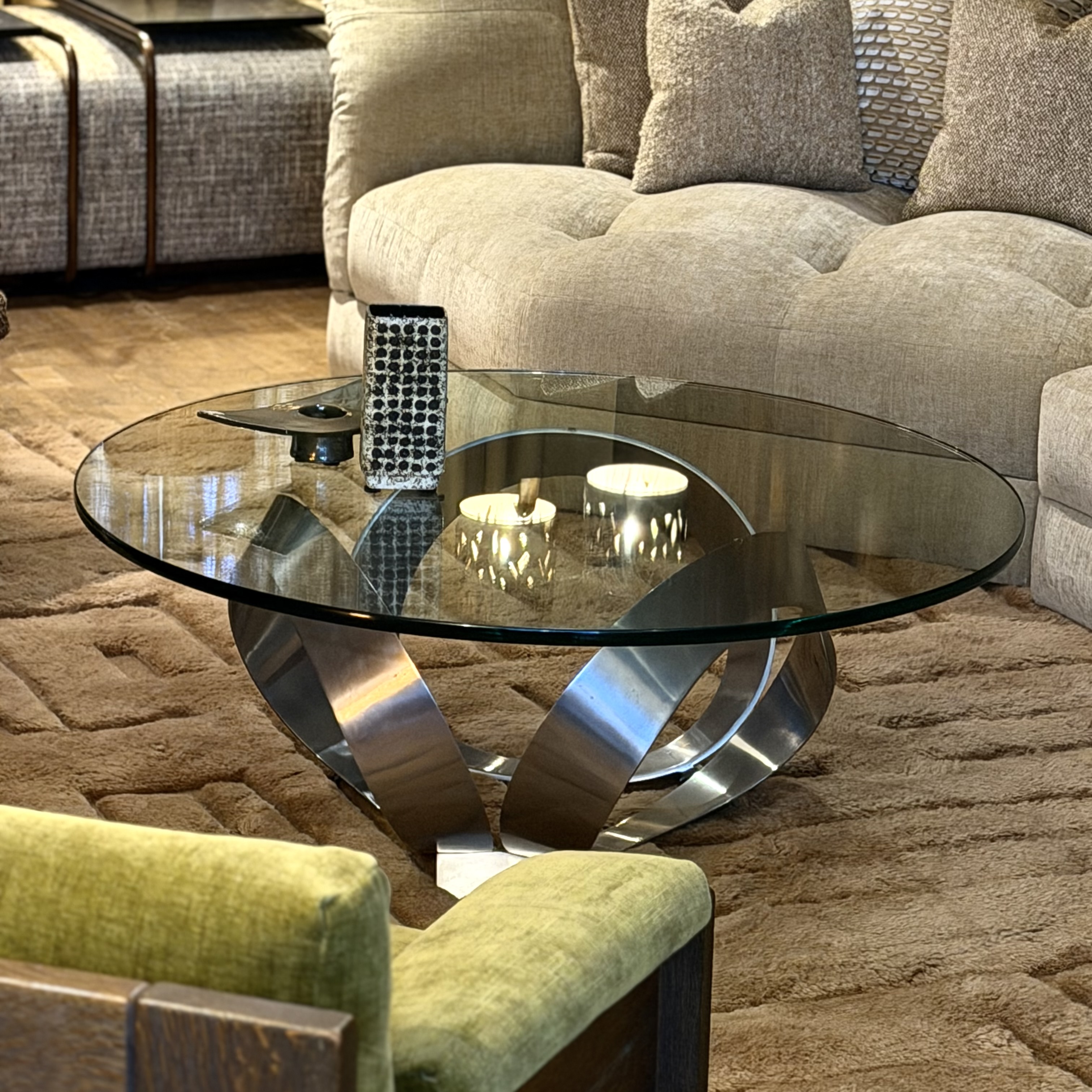 Table basse chromée - Pièce Unique 1