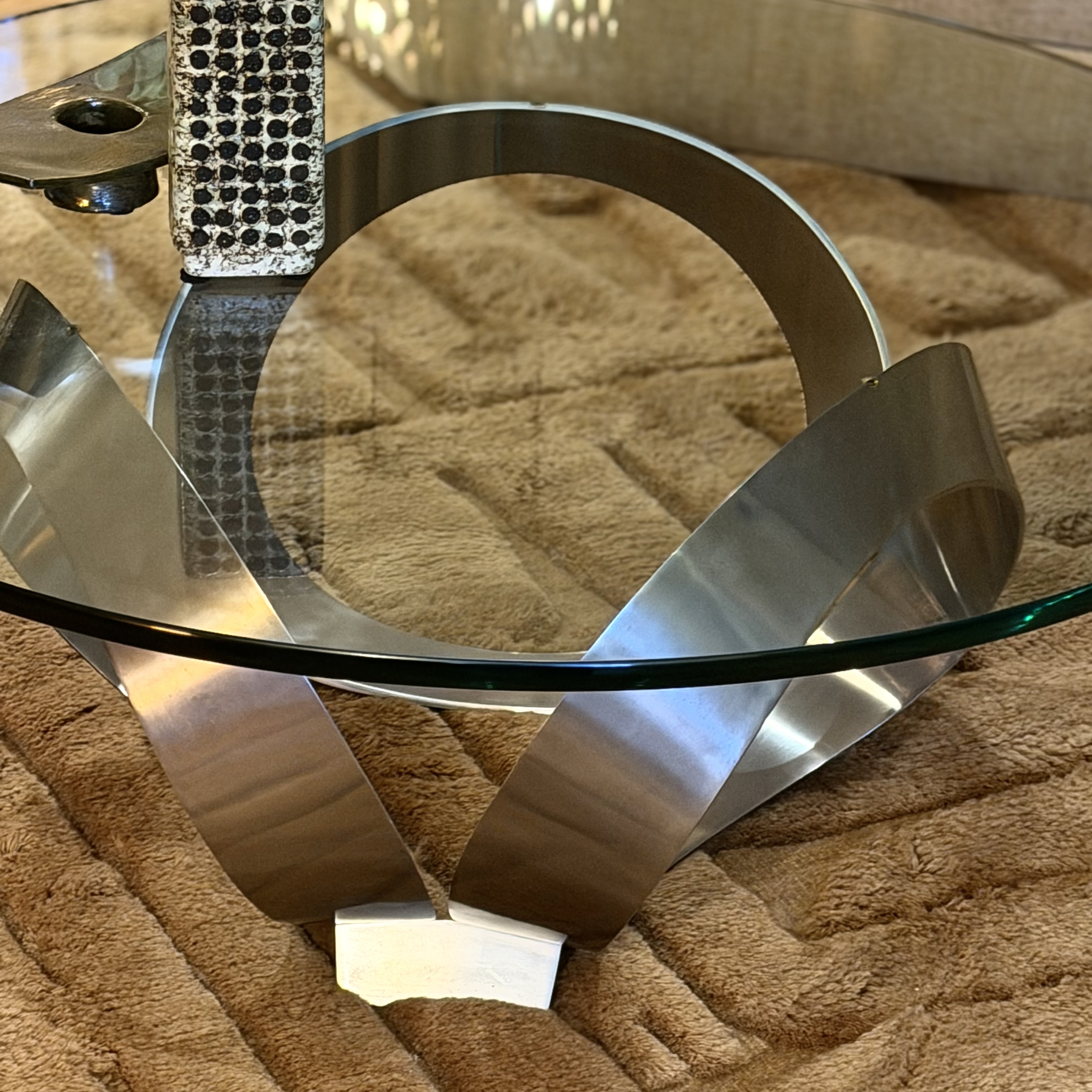 Table basse chromée - Pièce Unique 2