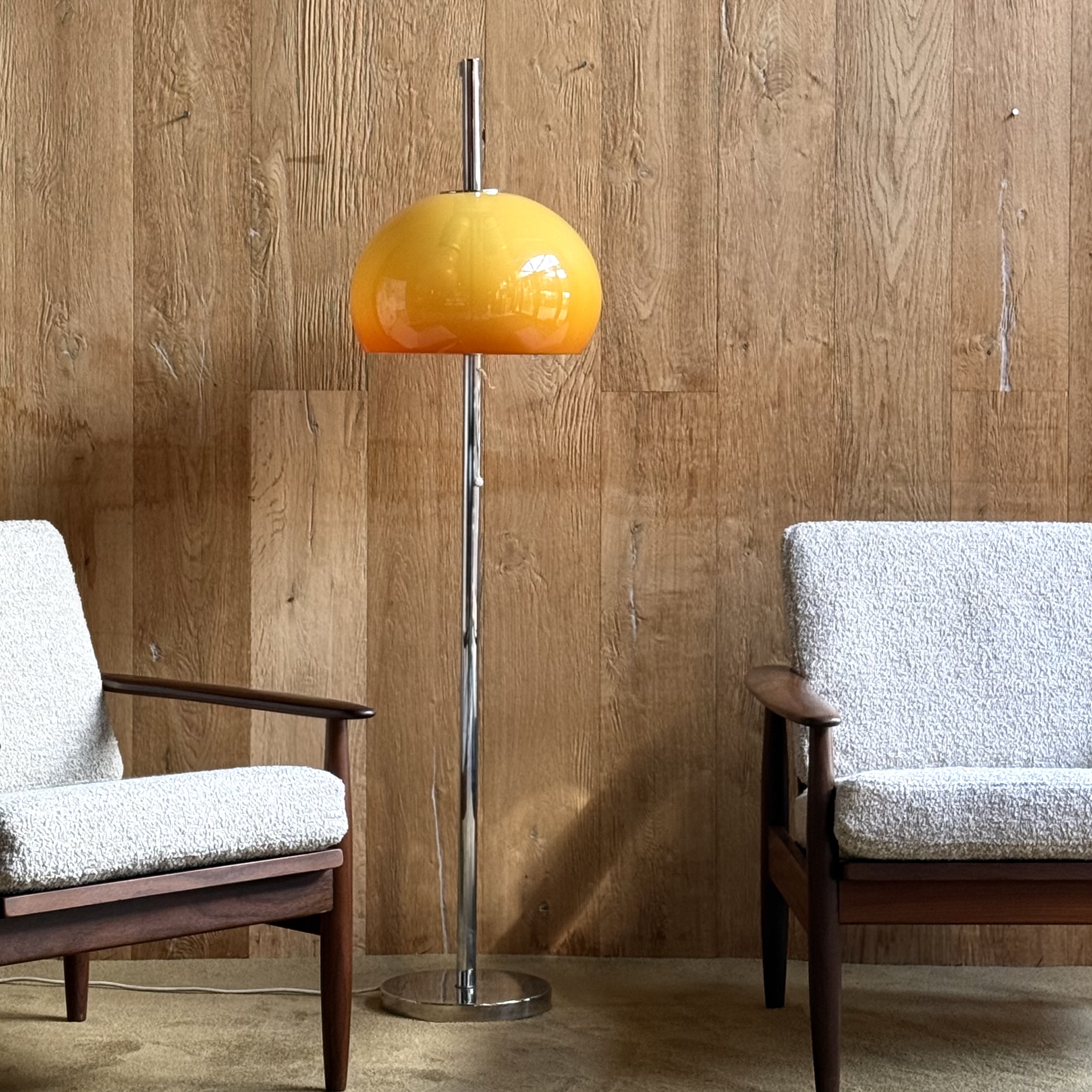 Lampe chromé orange vintage - Pièce Unique 2