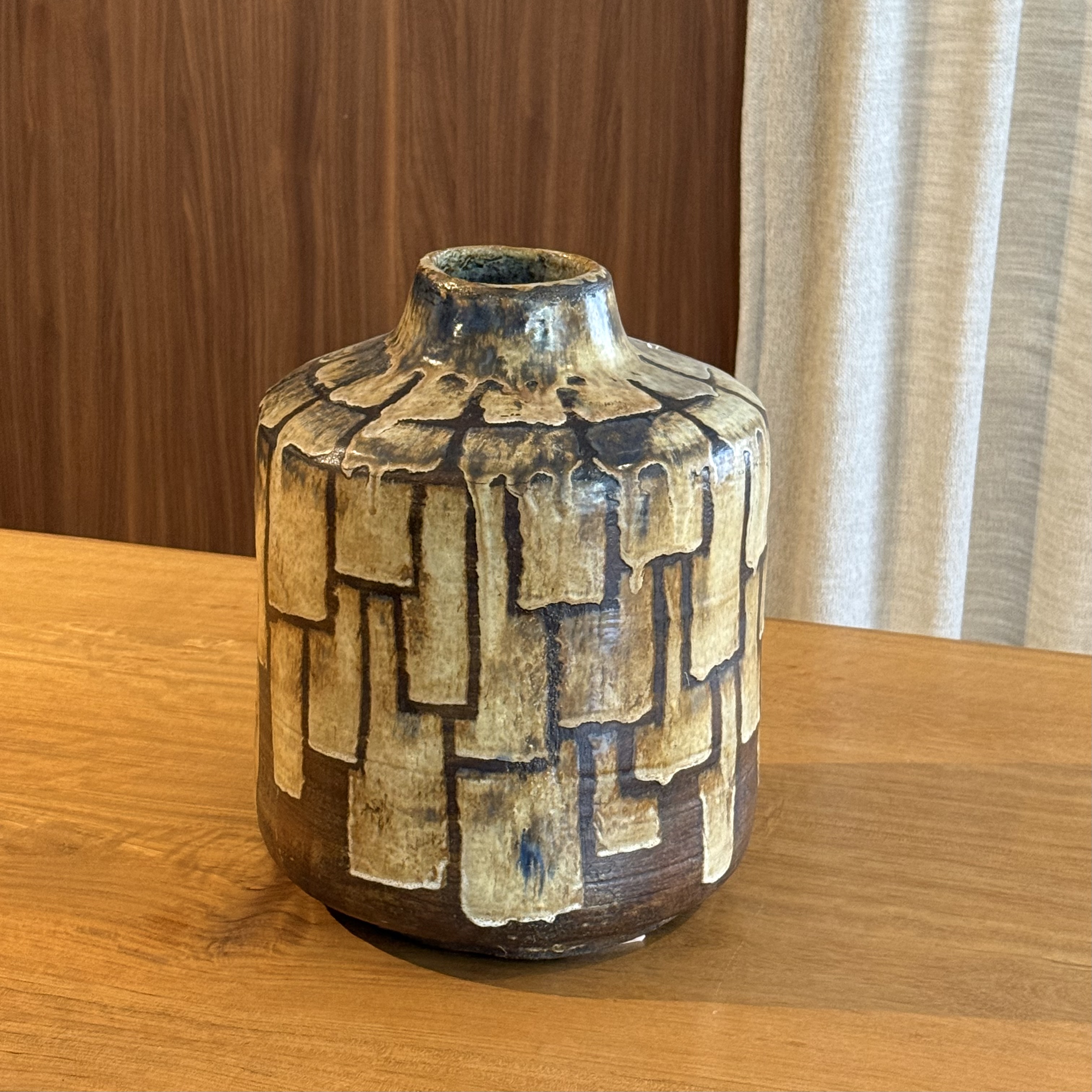 Vase ancien ocre - Pièce Unique 2