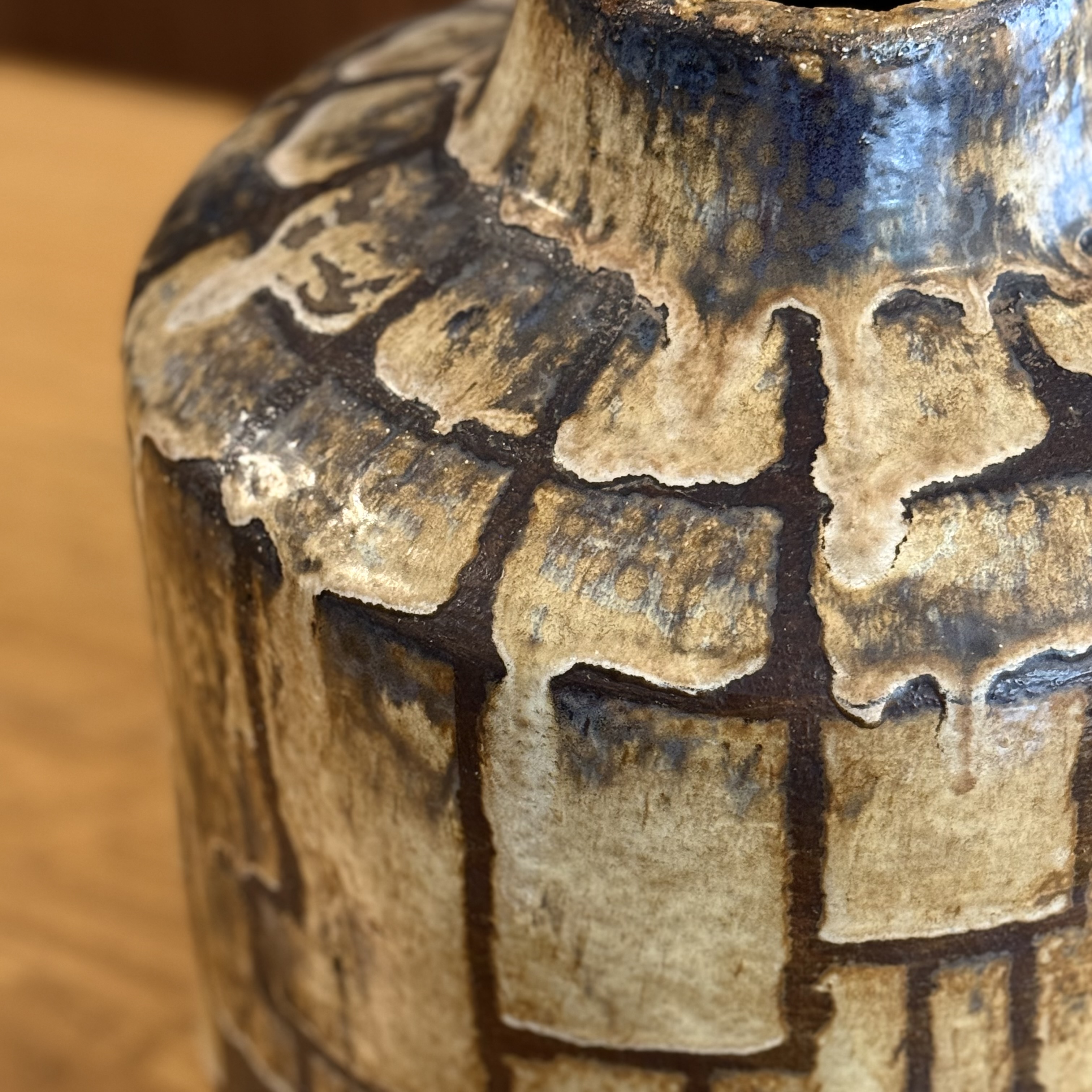 Vase ancien ocre - Pièce Unique 3