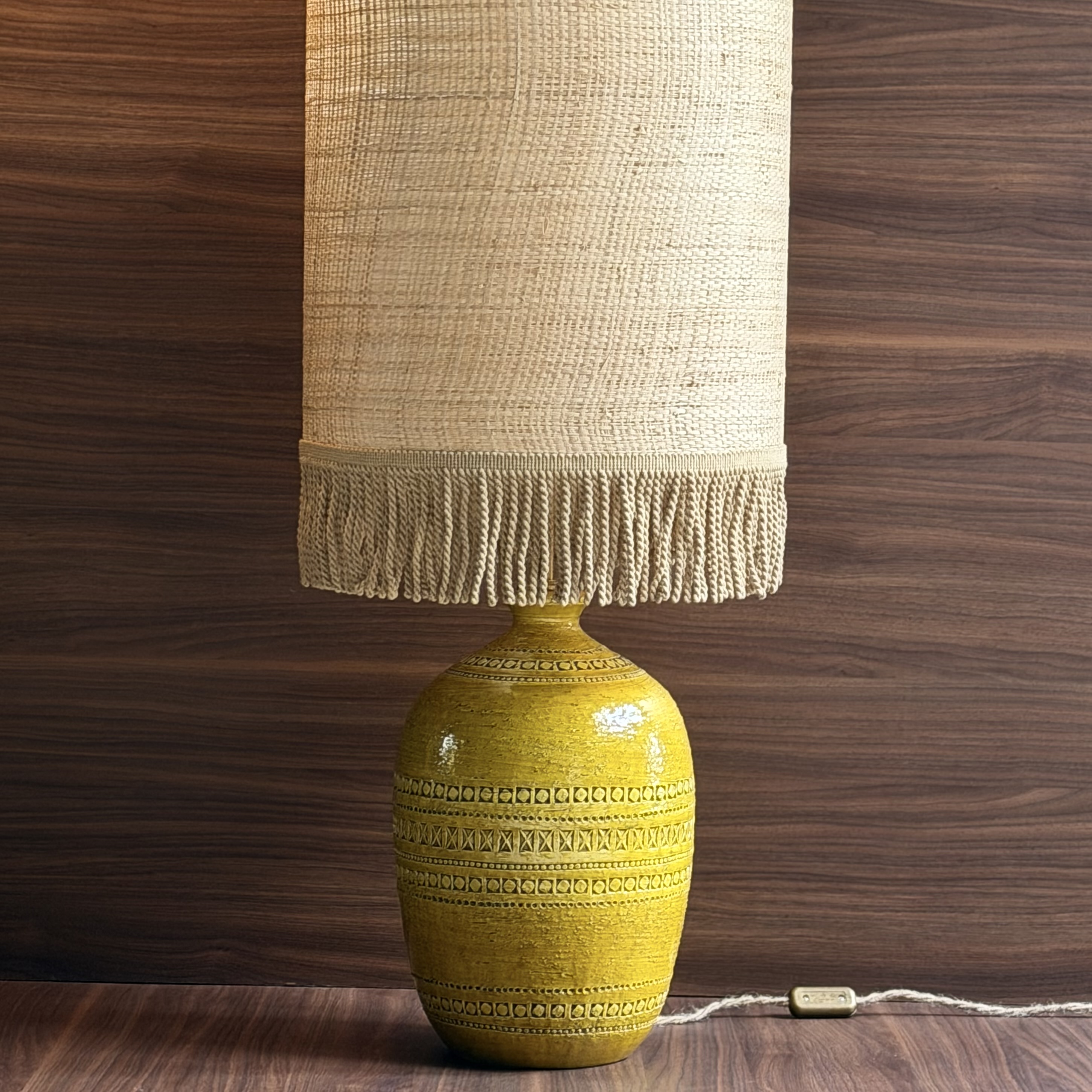 Lampe jaune céramique - Pièce Unique 2