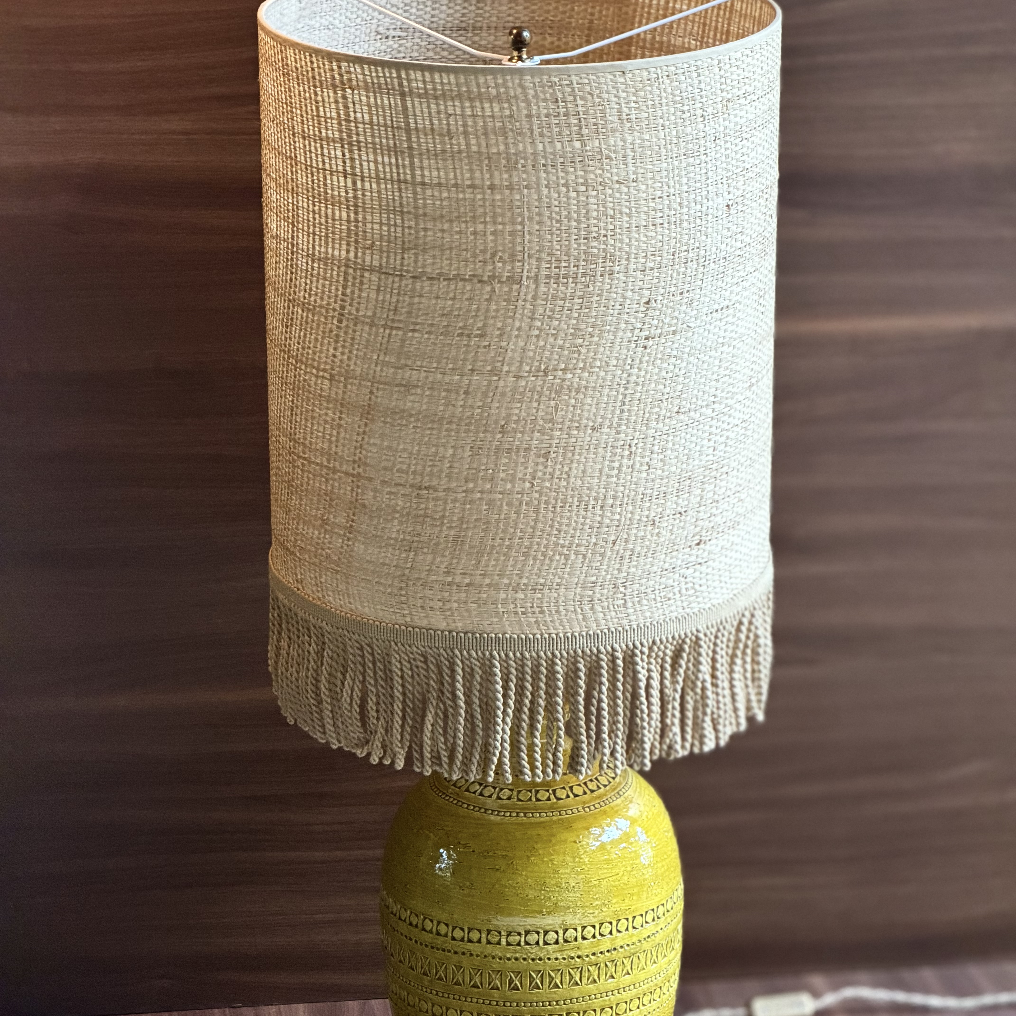 Lampe jaune céramique - Pièce Unique 3