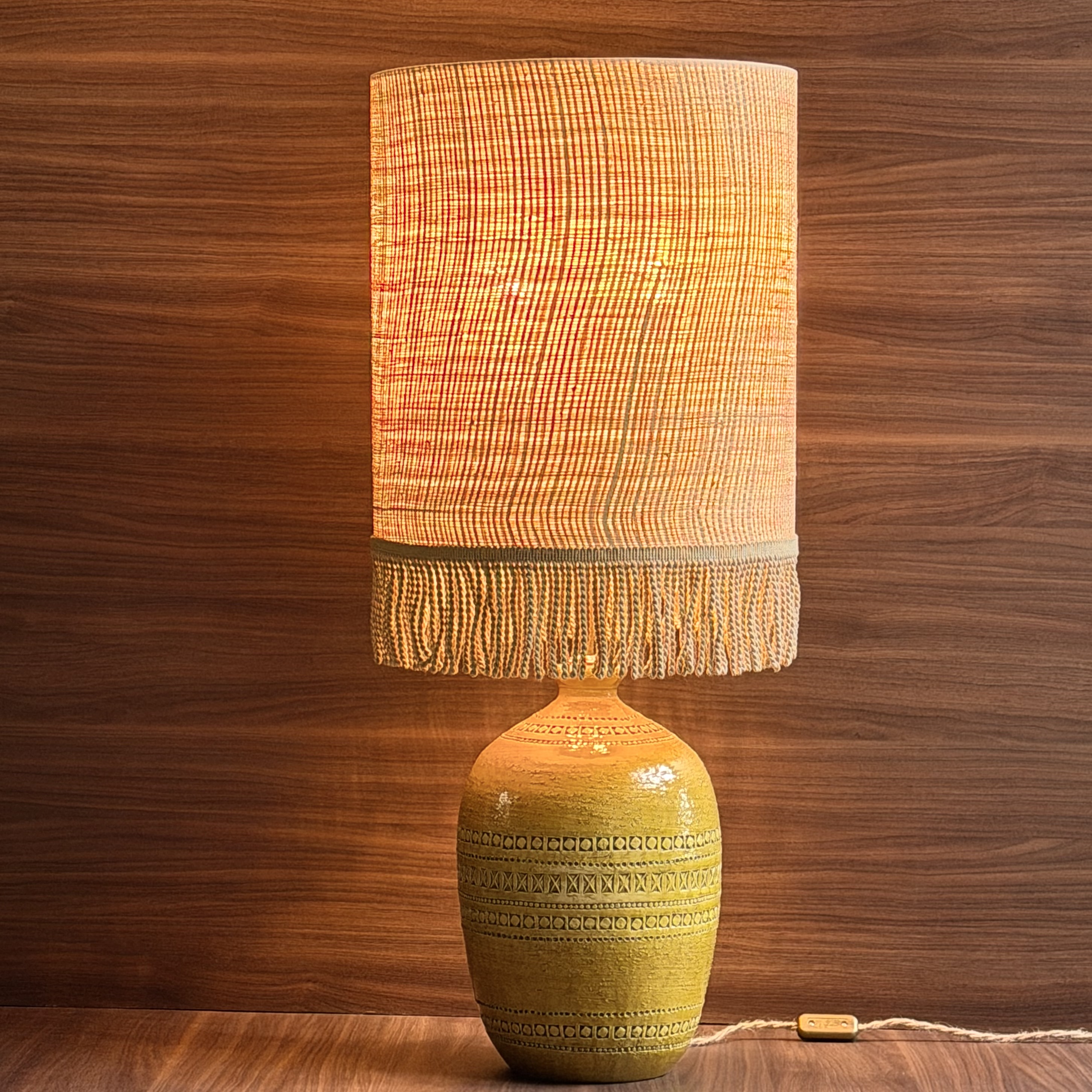 Lampe jaune céramique - Pièce Unique 5