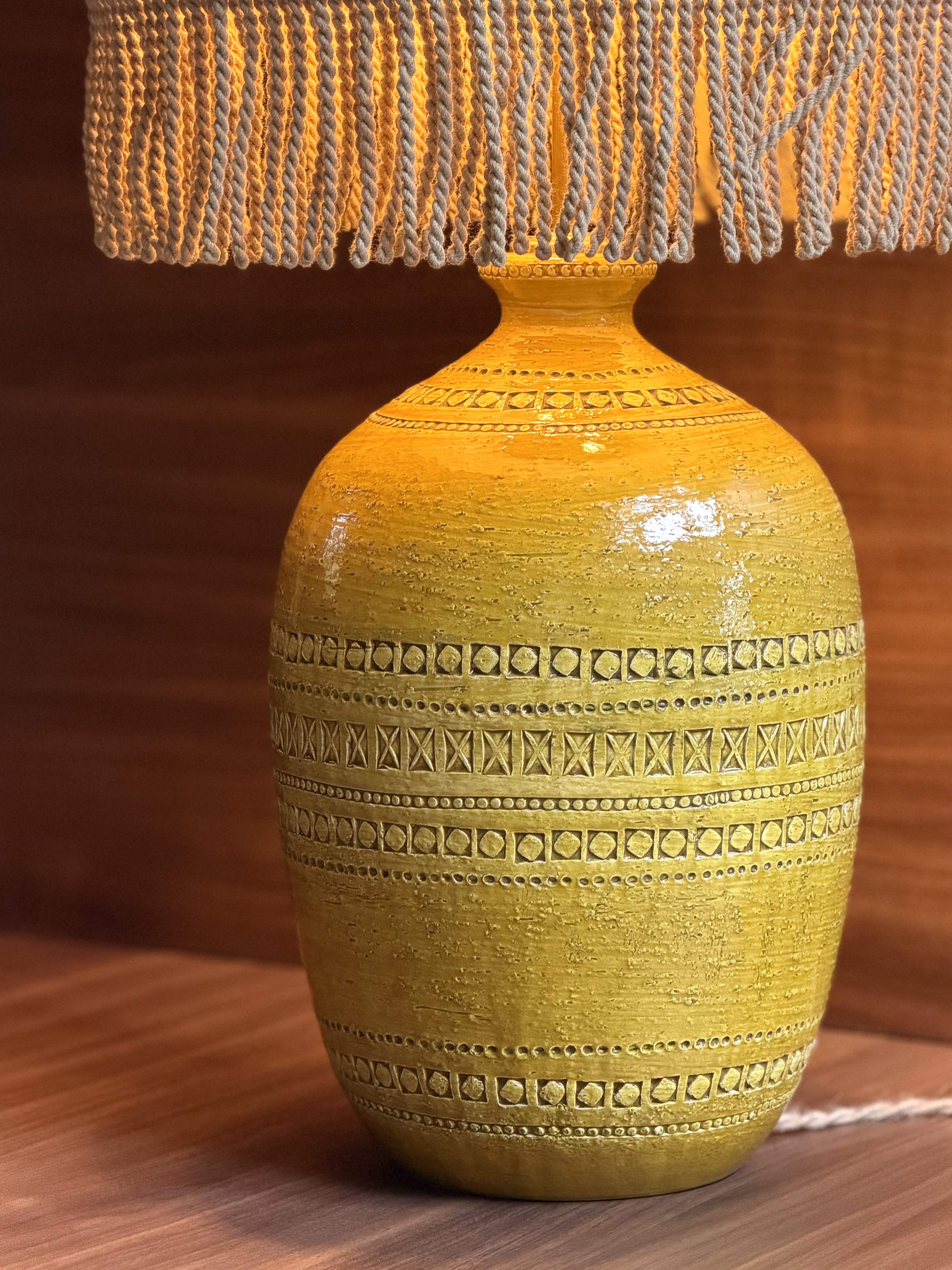 Lampe jaune céramique - Pièce Unique 6
