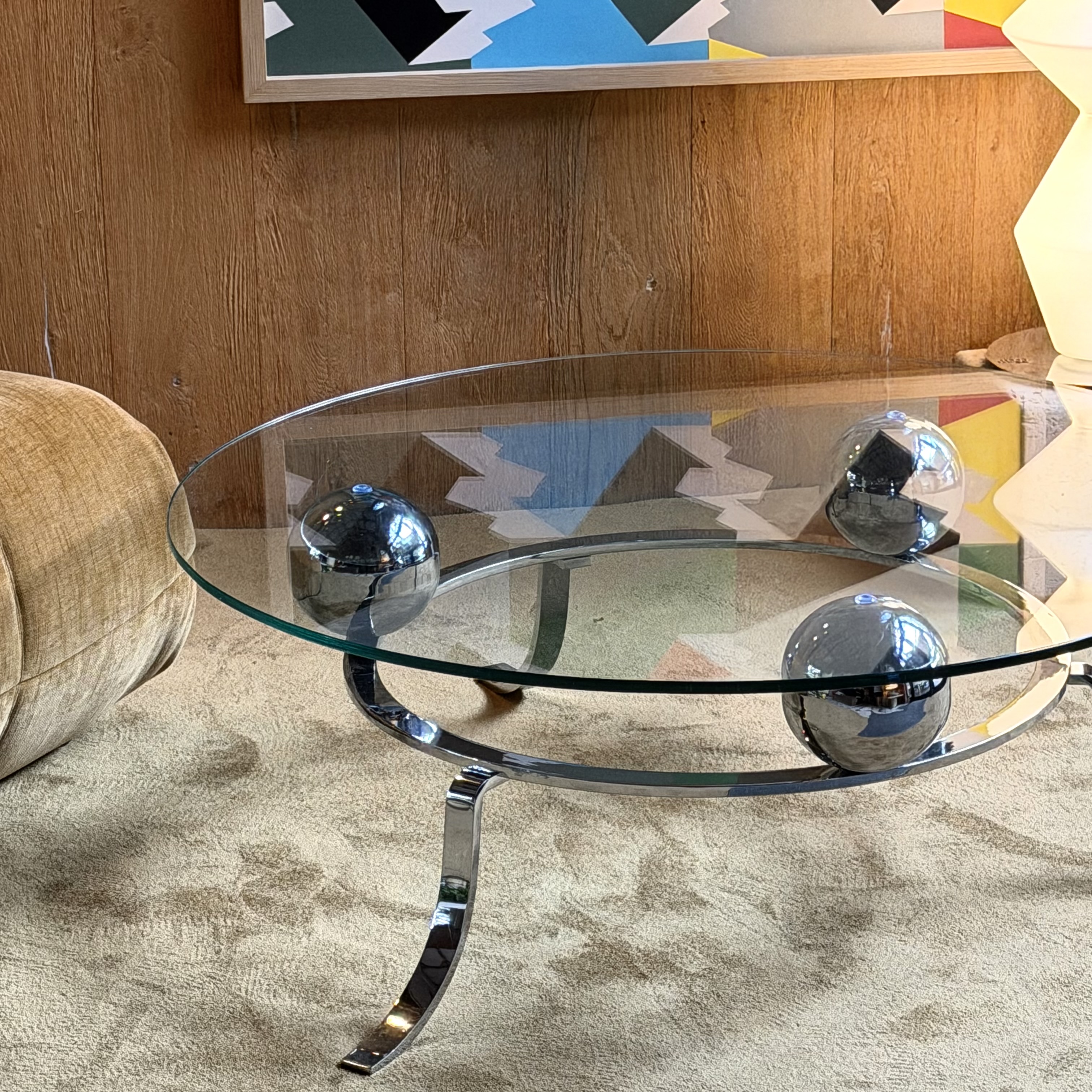 Table basse chromée - Pièce Unique 1