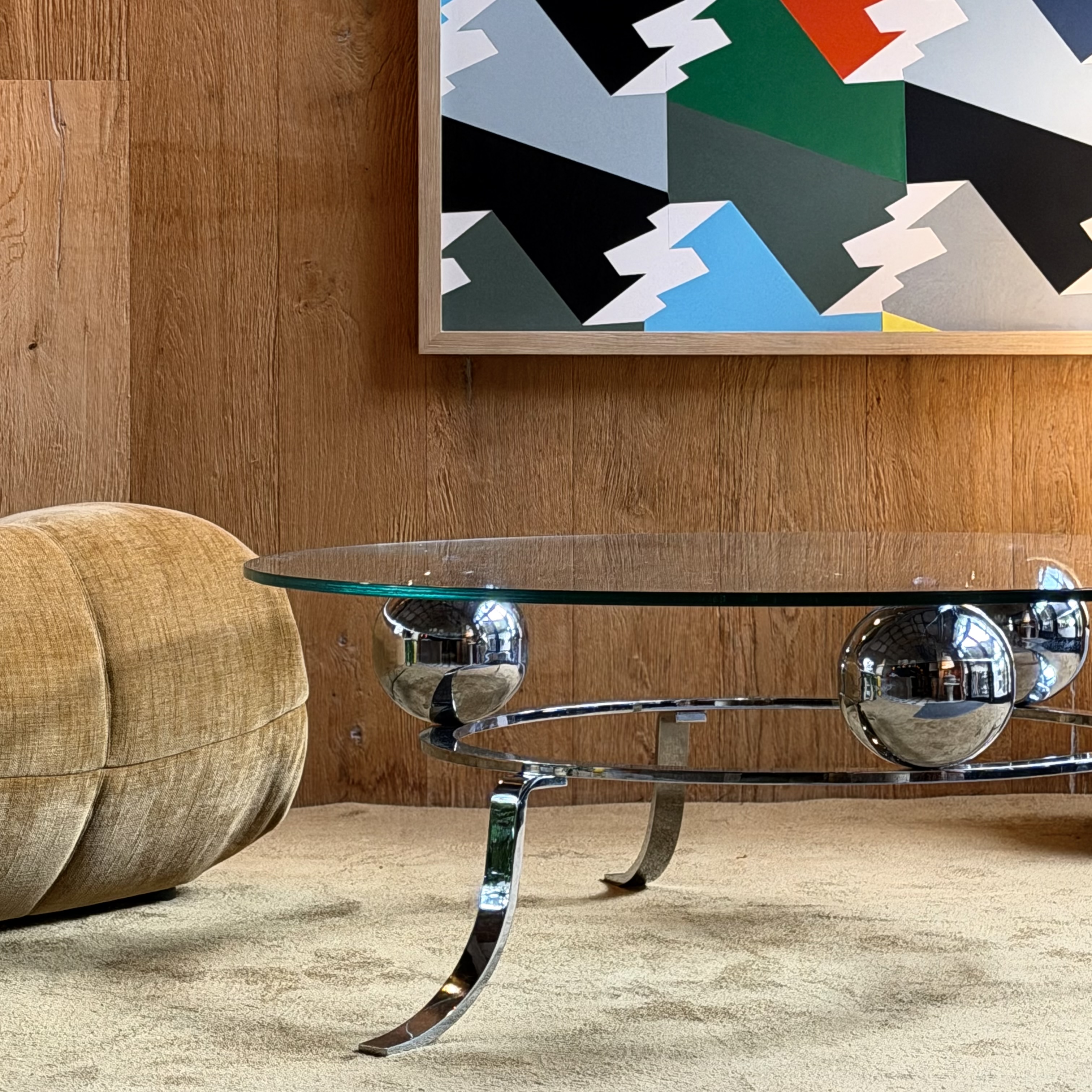 Table basse chromée - Pièce Unique 2