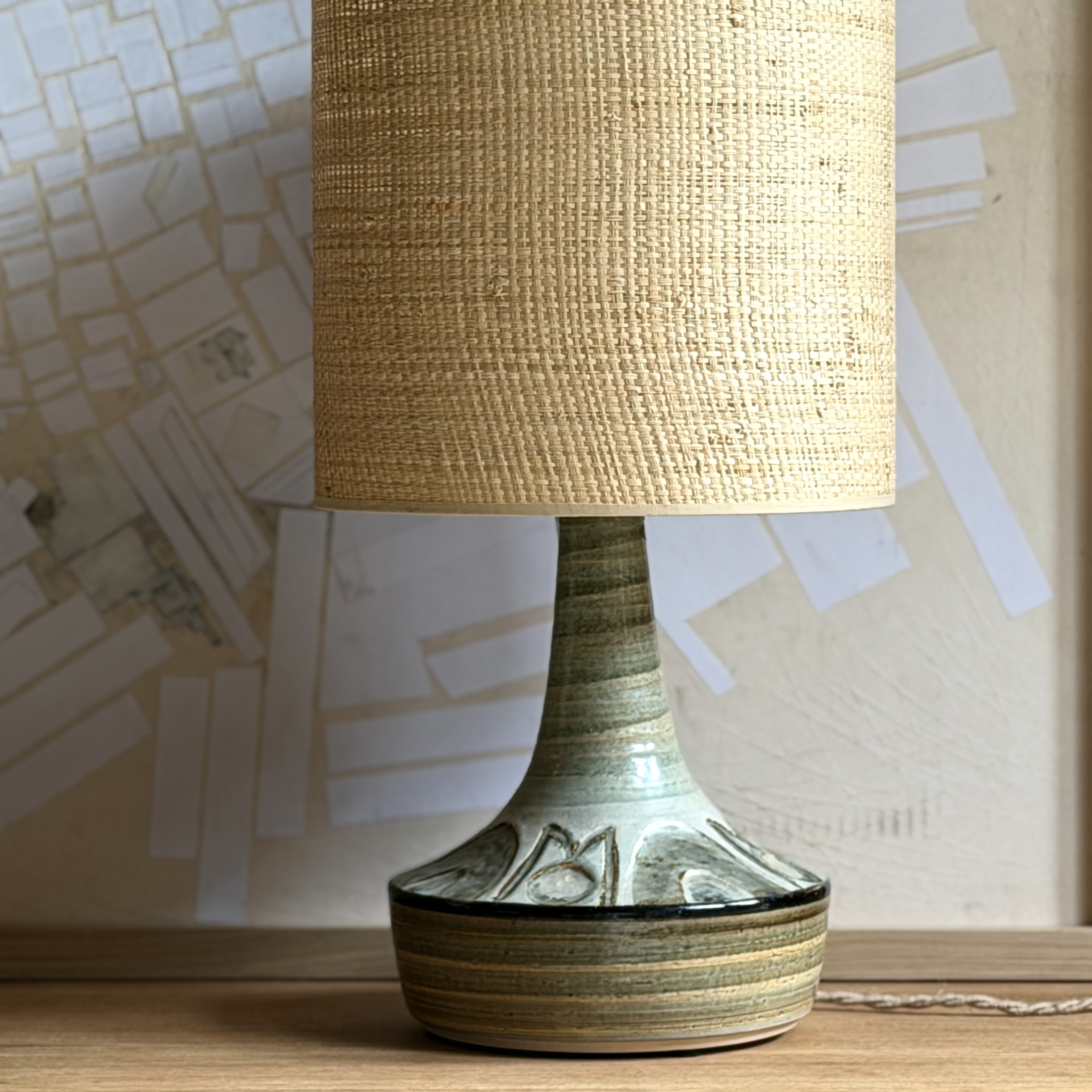 Lampe vert d'eau céramique - Pièce Unique 3