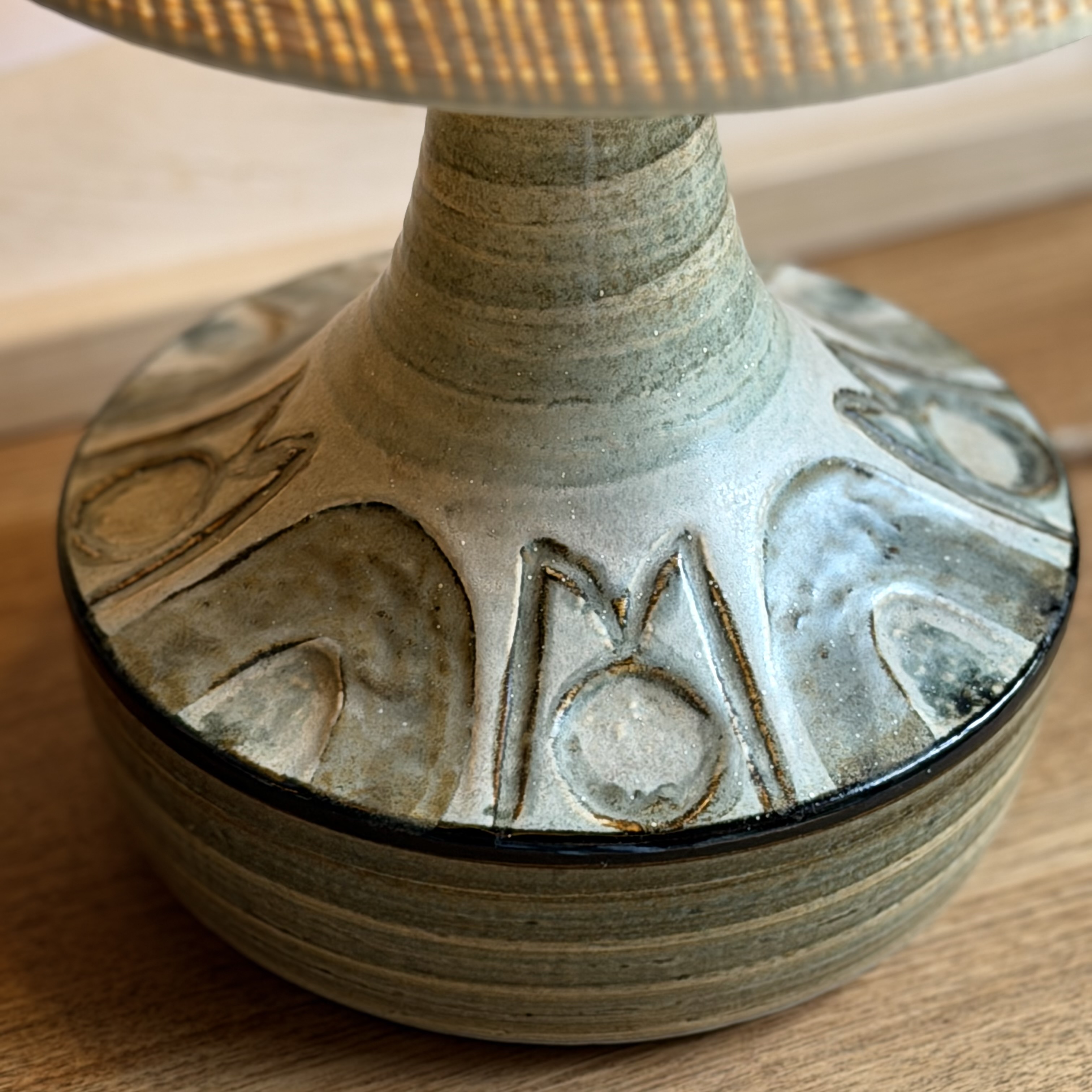 Lampe vert d'eau céramique - Pièce Unique 4