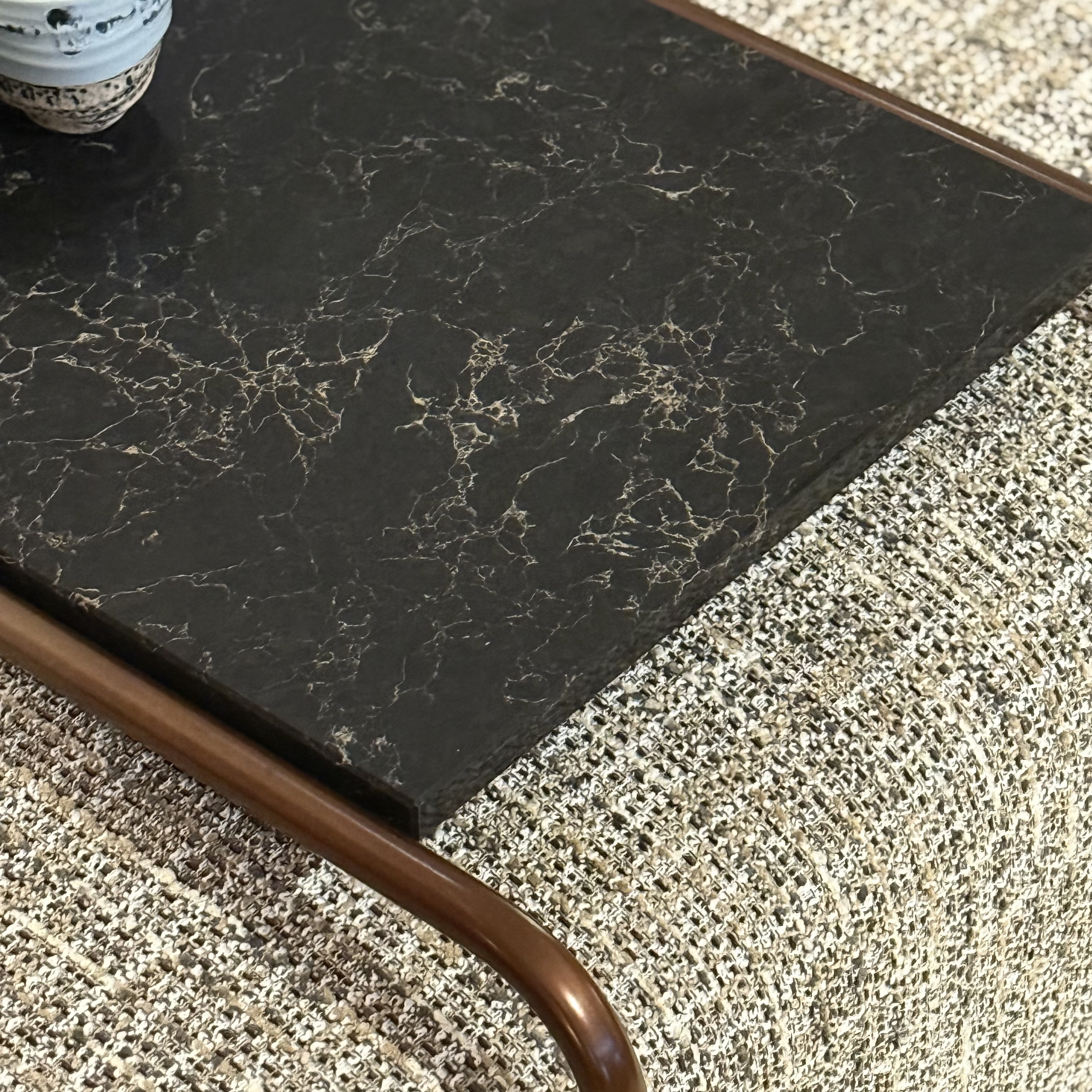 Tables basses à roulettes avec pouf 3