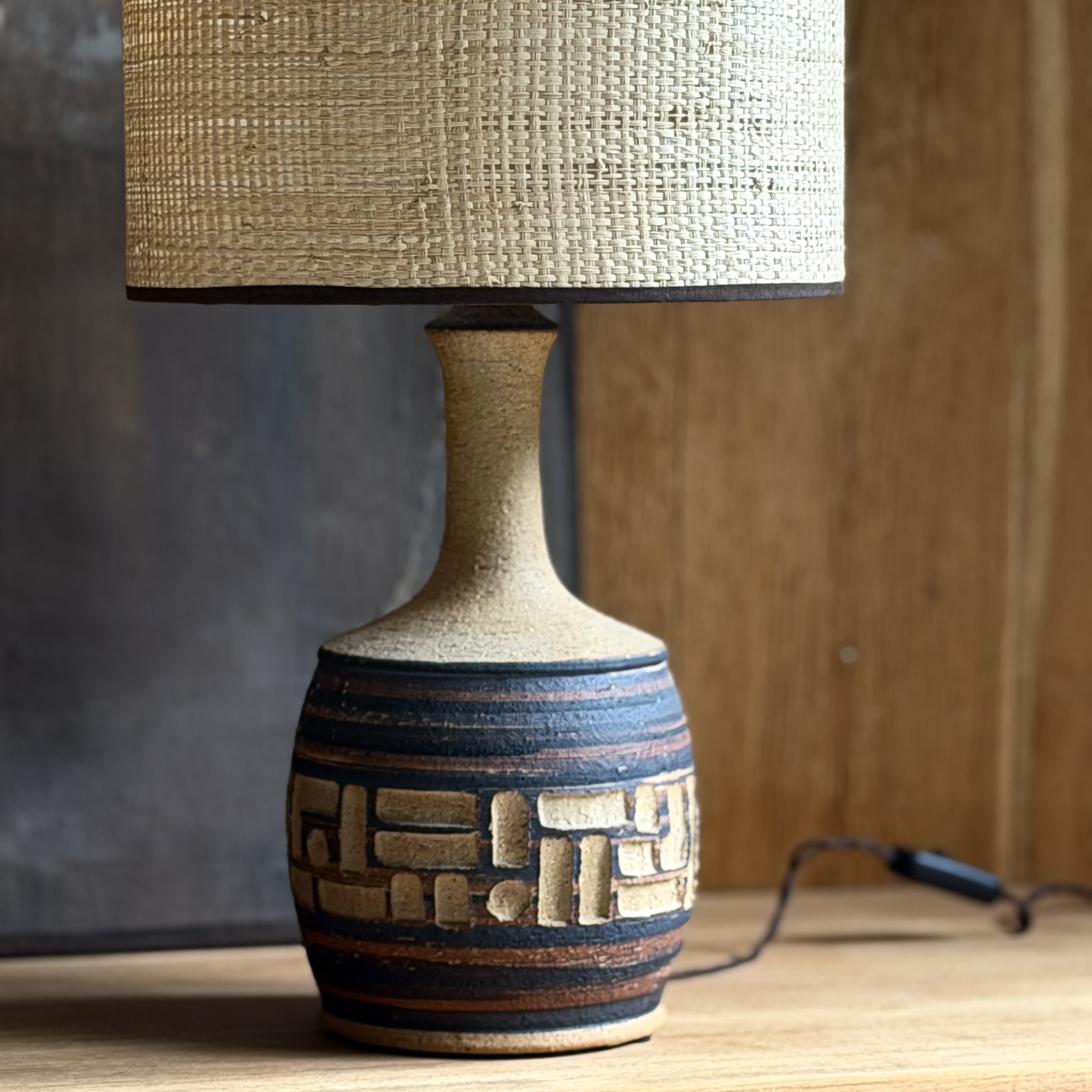 Lampe motifs céramique - Pièce Unique 3