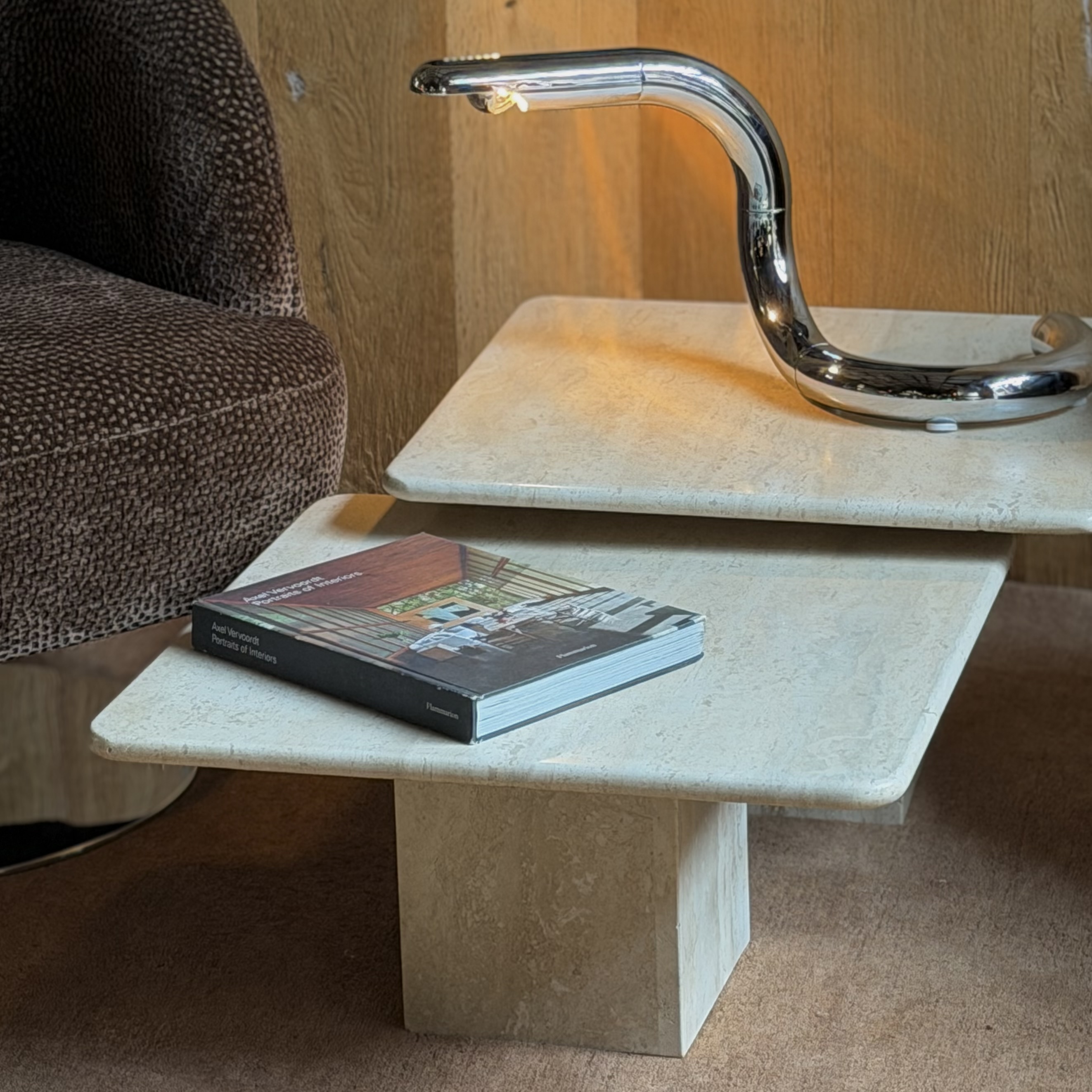 Set de tables travertin - Pièce Unique 3