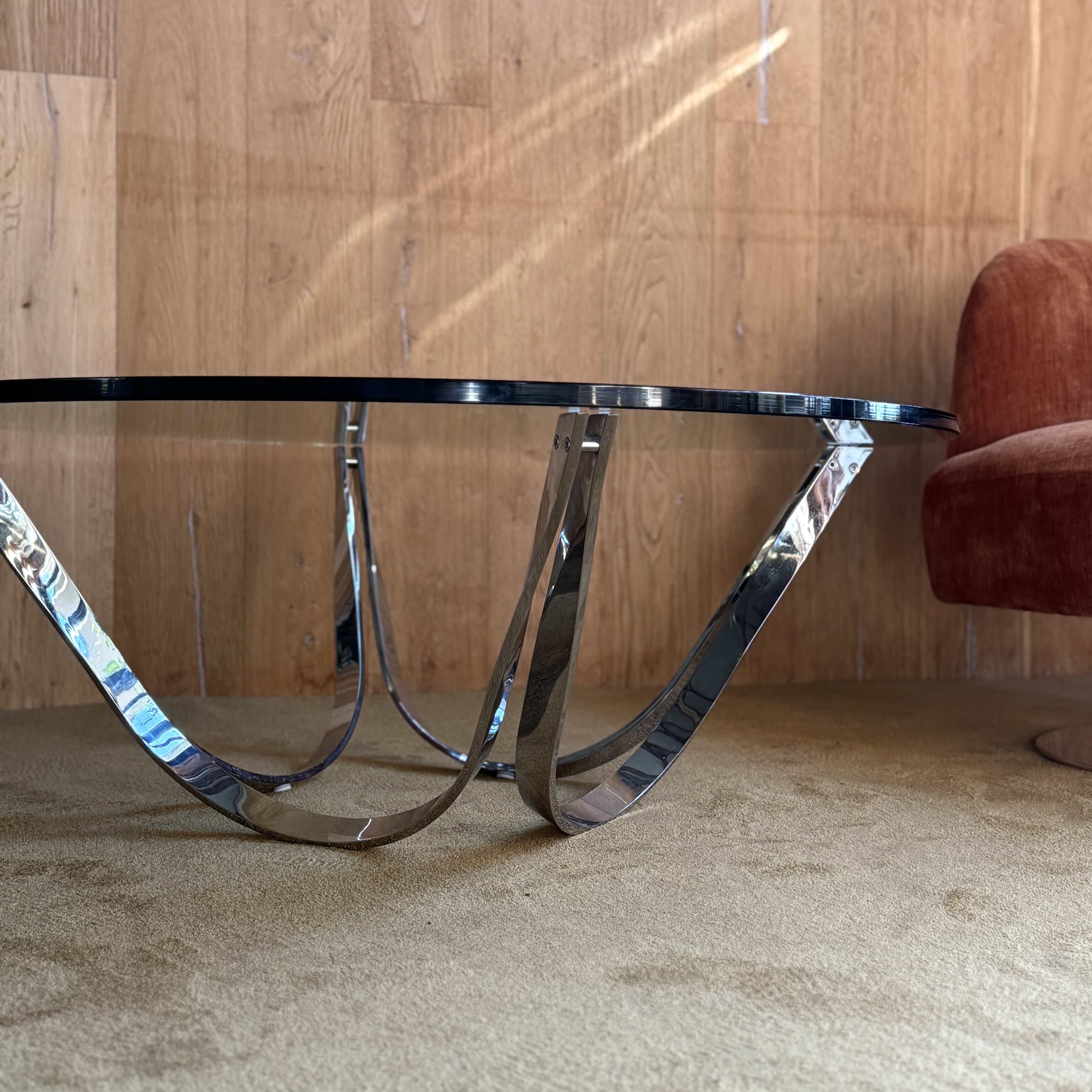 Table basse chromée - Pièce Unique 2