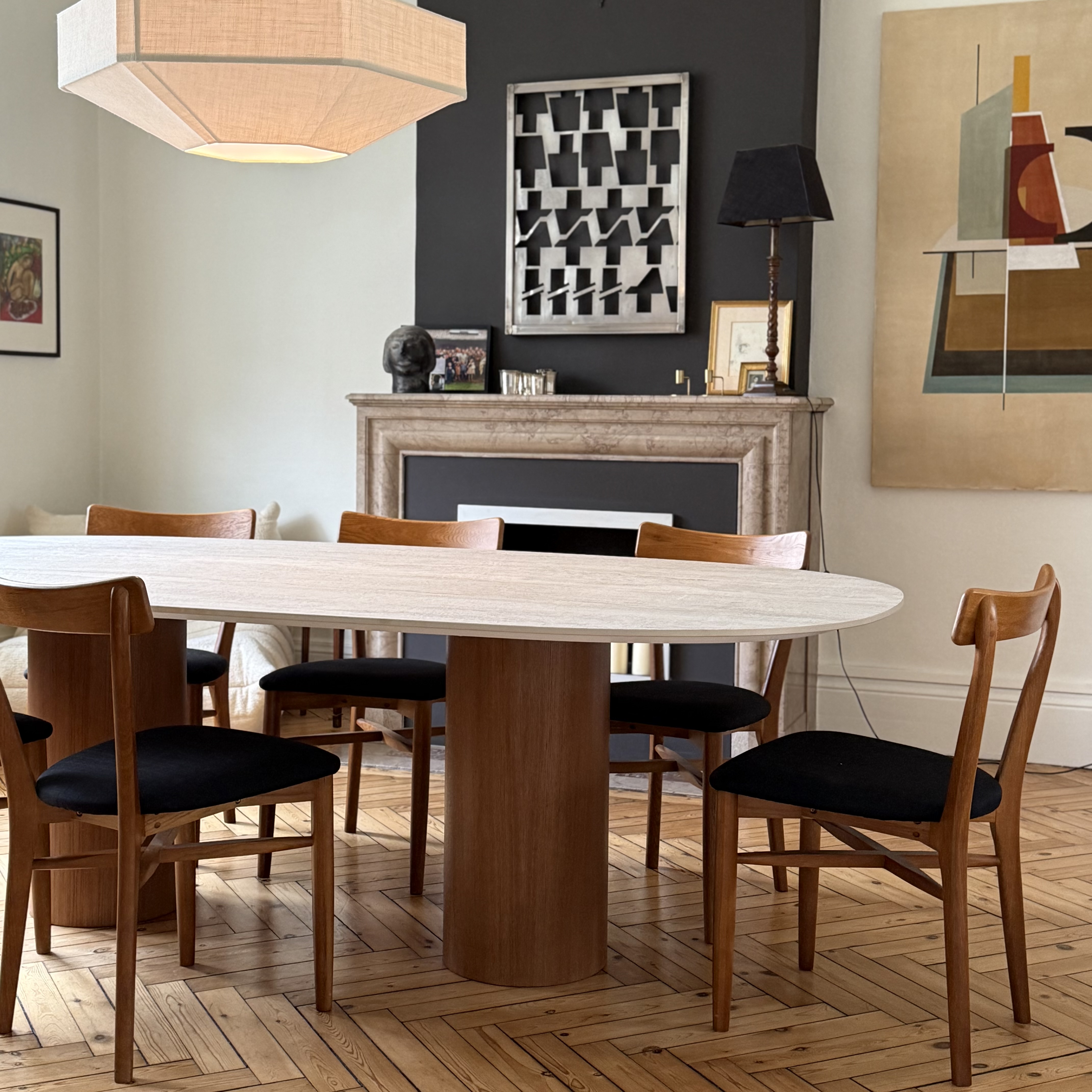 Table salle à manger ovale céramique 2