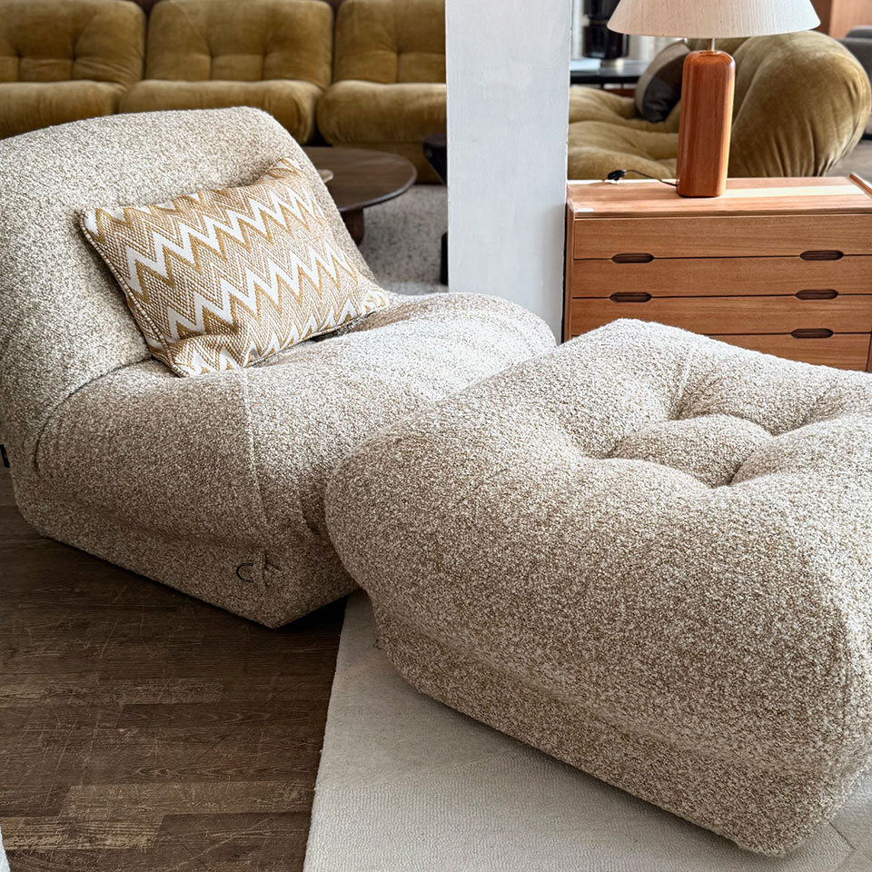 Canapé, chauffeuse années 70's 5