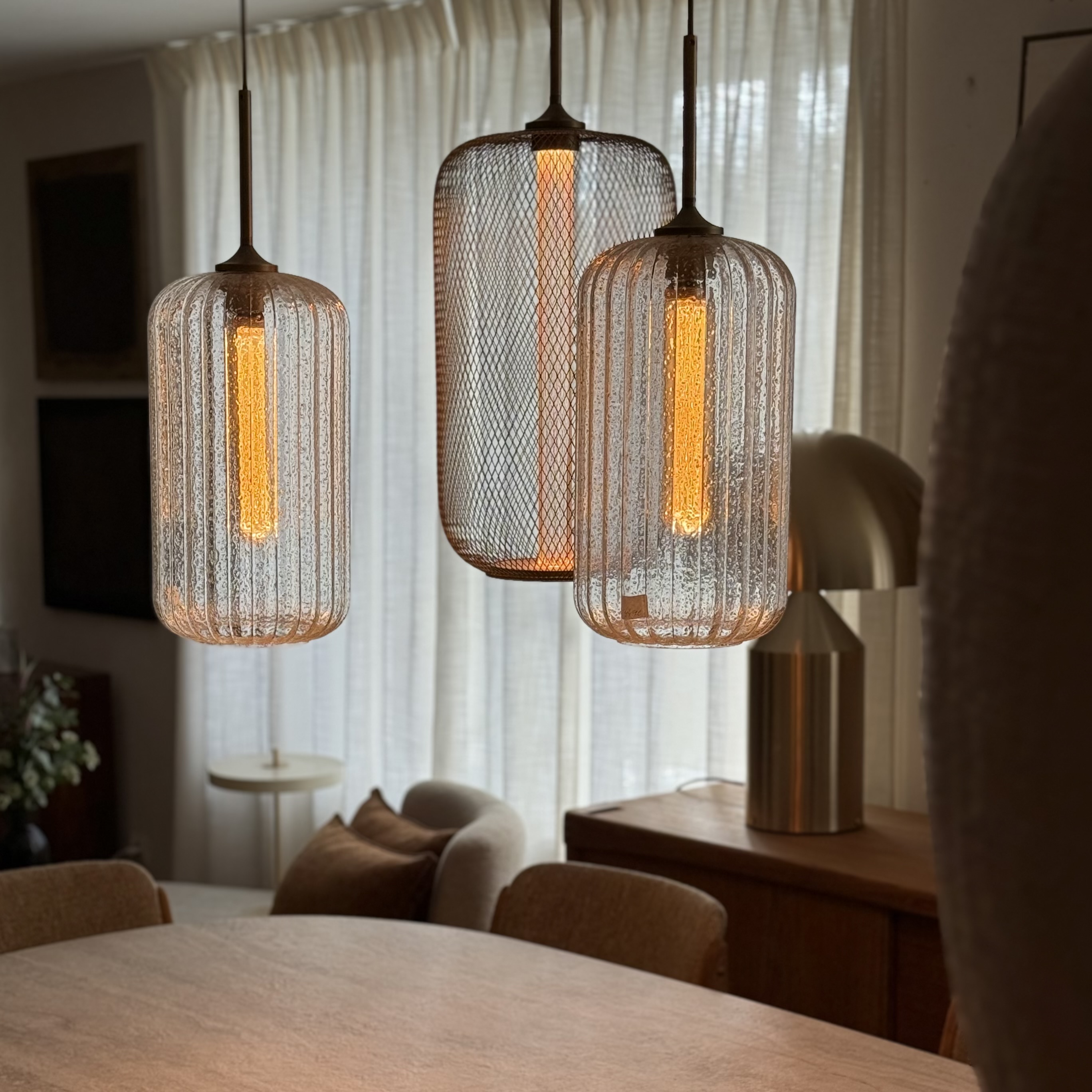 Suspensions en verre ou quadrillées 2