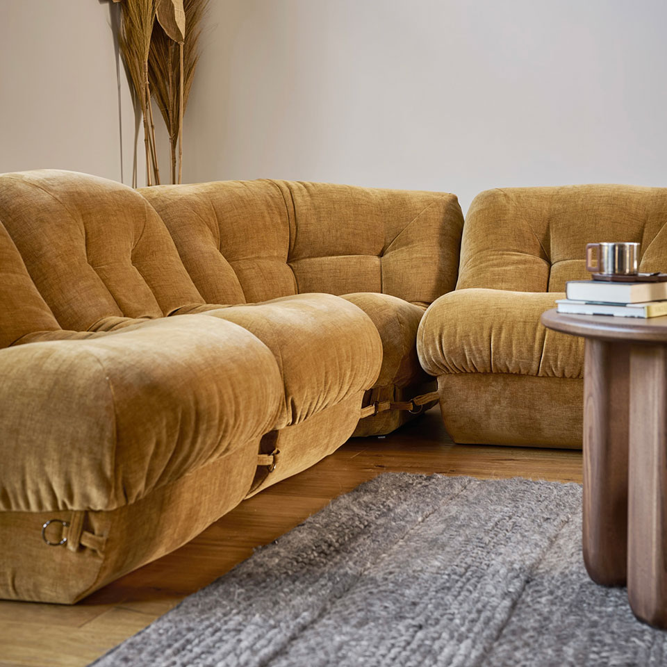 Canapé, chauffeuse années 70's 2