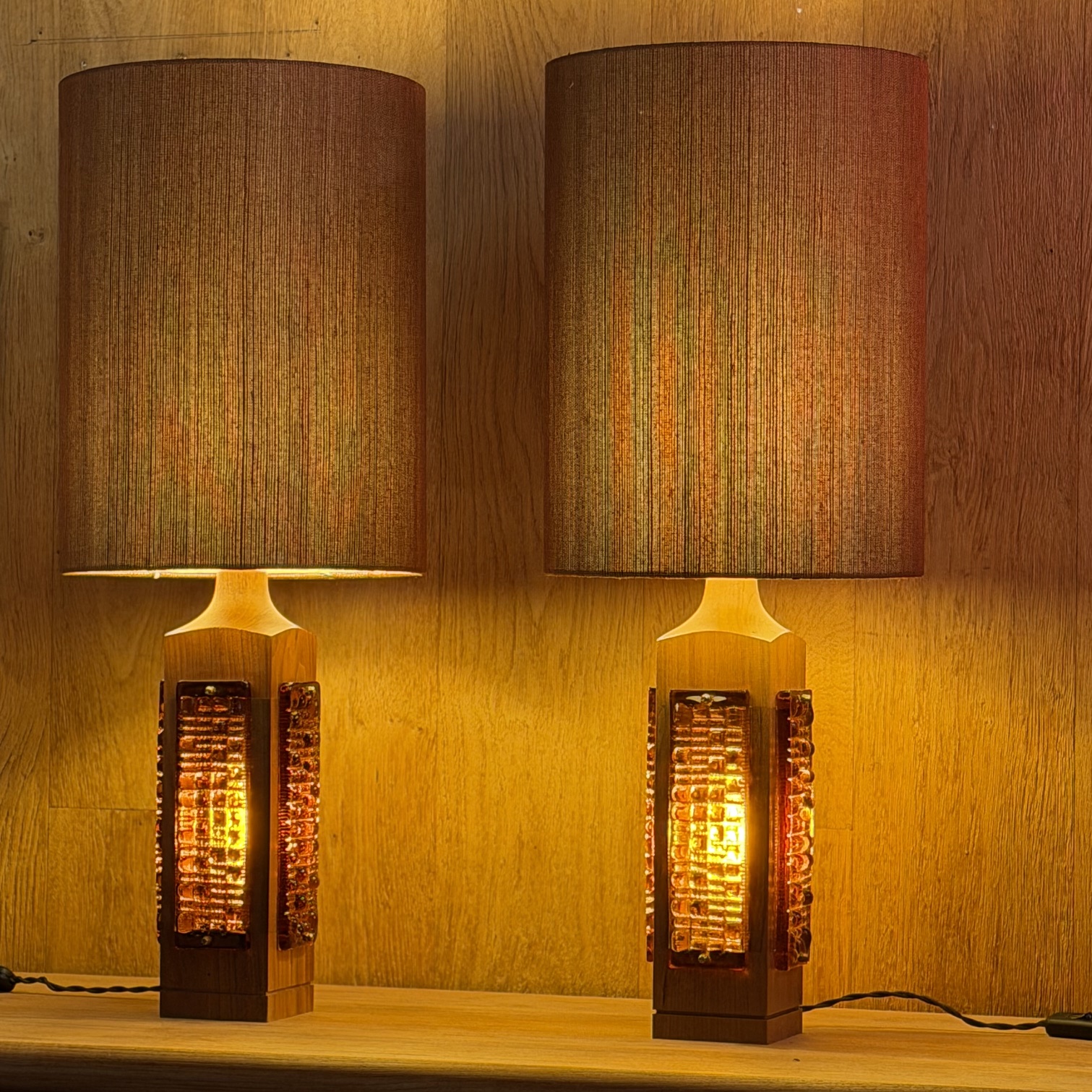 Paire de lampes à carreaux - Pièce Unique 1