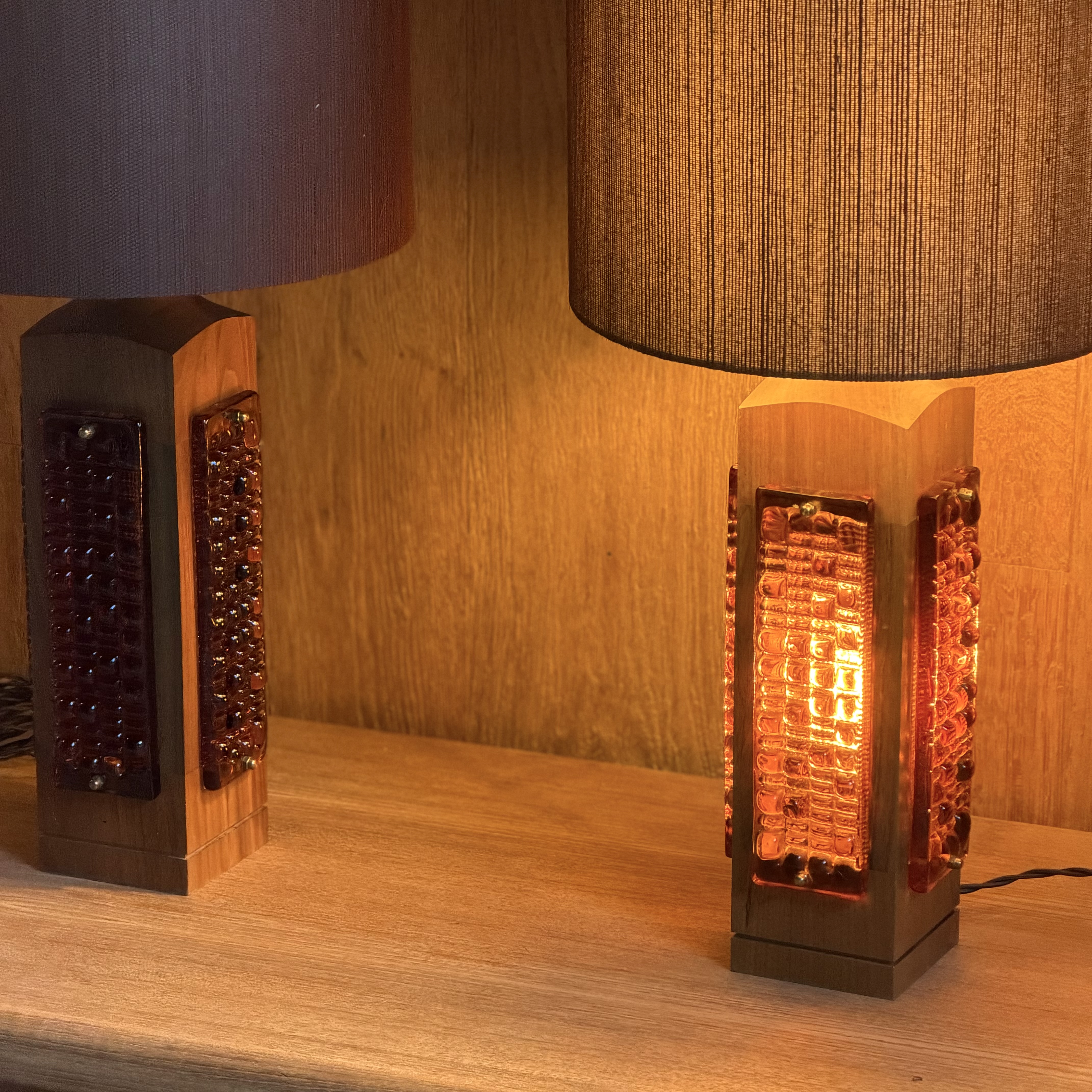 Paire de lampes à carreaux - Pièce Unique 5