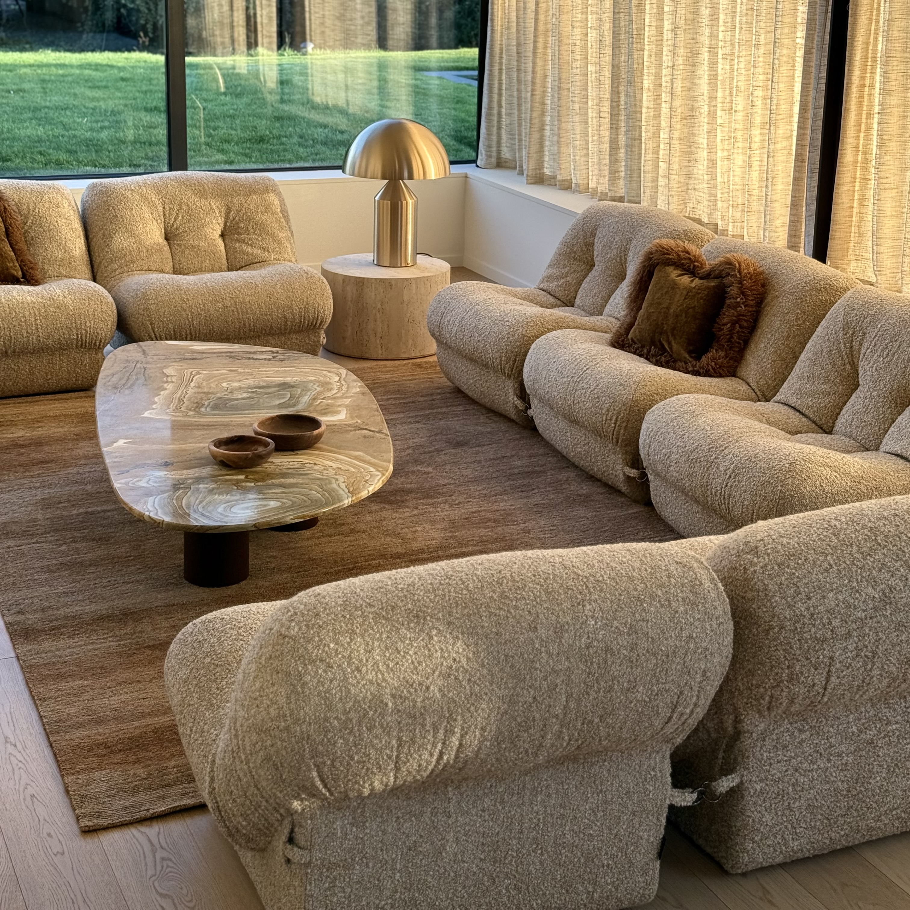 Canapé, chauffeuse années 70's 2