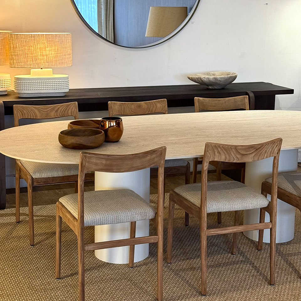 Table salle à manger ovale céramique 4