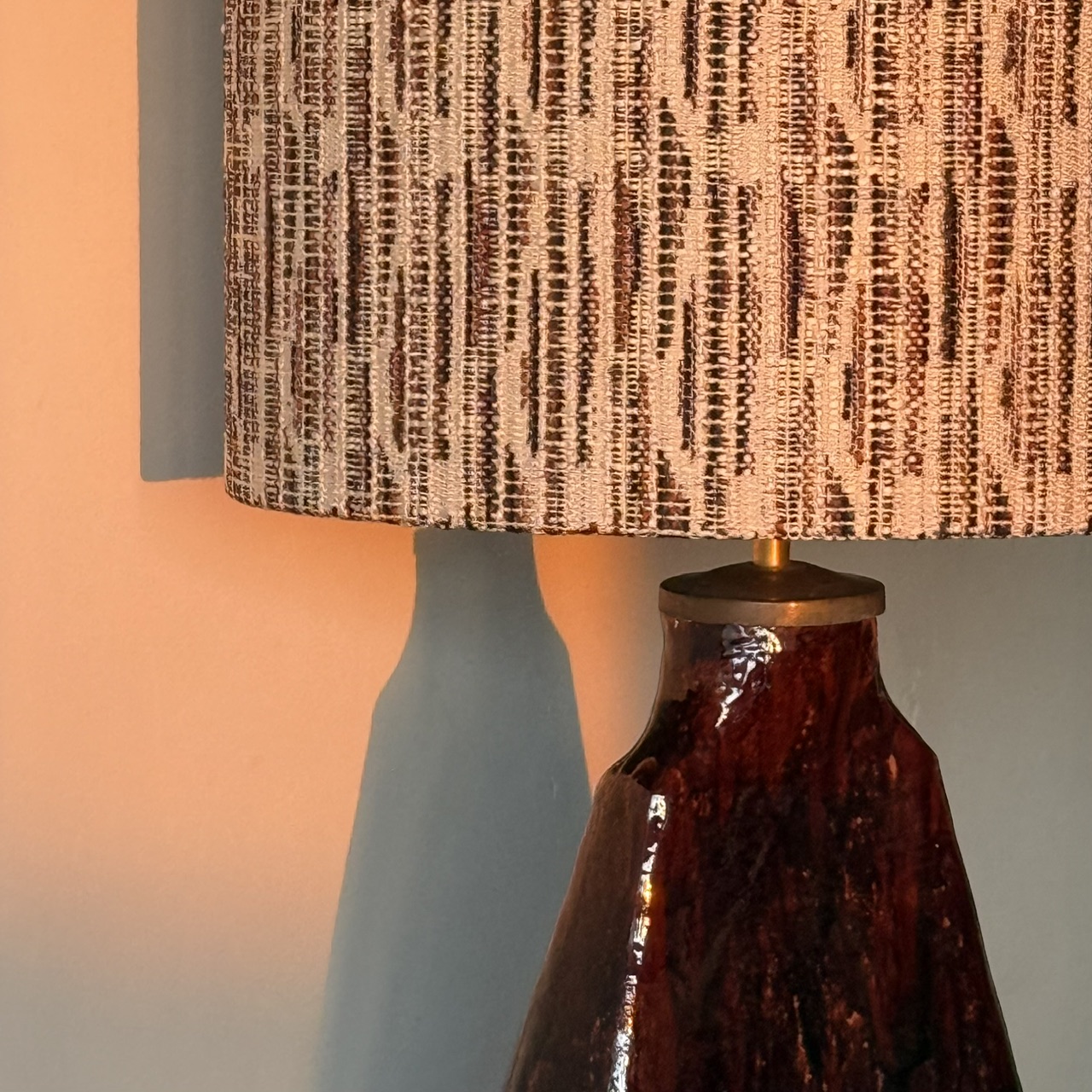 Lampe céramique bordeaux - Pièce Unique 2