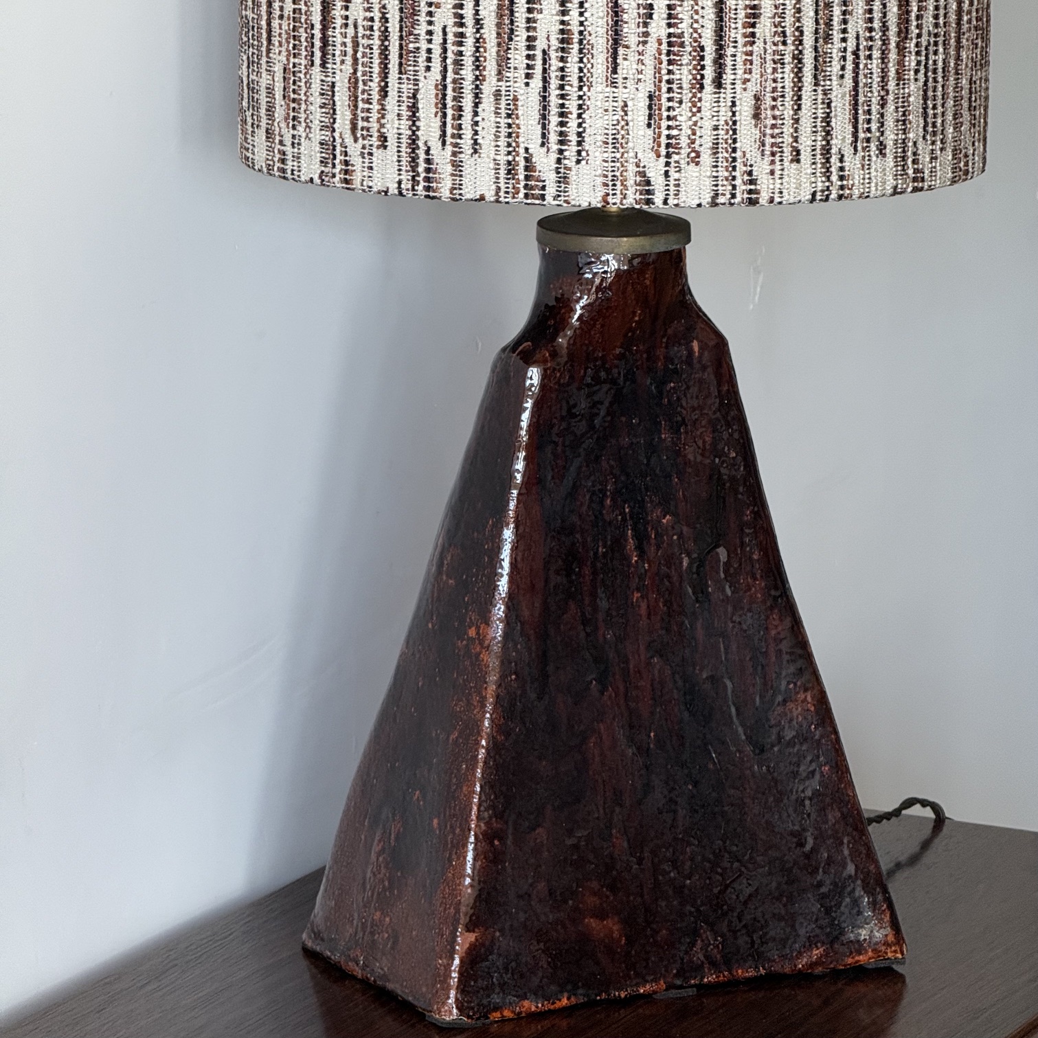 Lampe céramique bordeaux - Pièce Unique 3